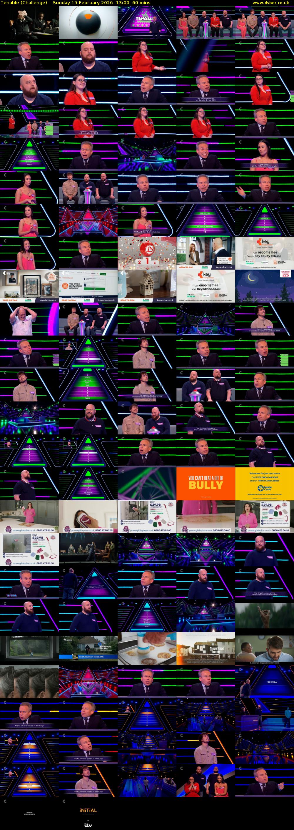 Tenable (Challenge) Sunday 15 February 2026 13:00 - 14:00