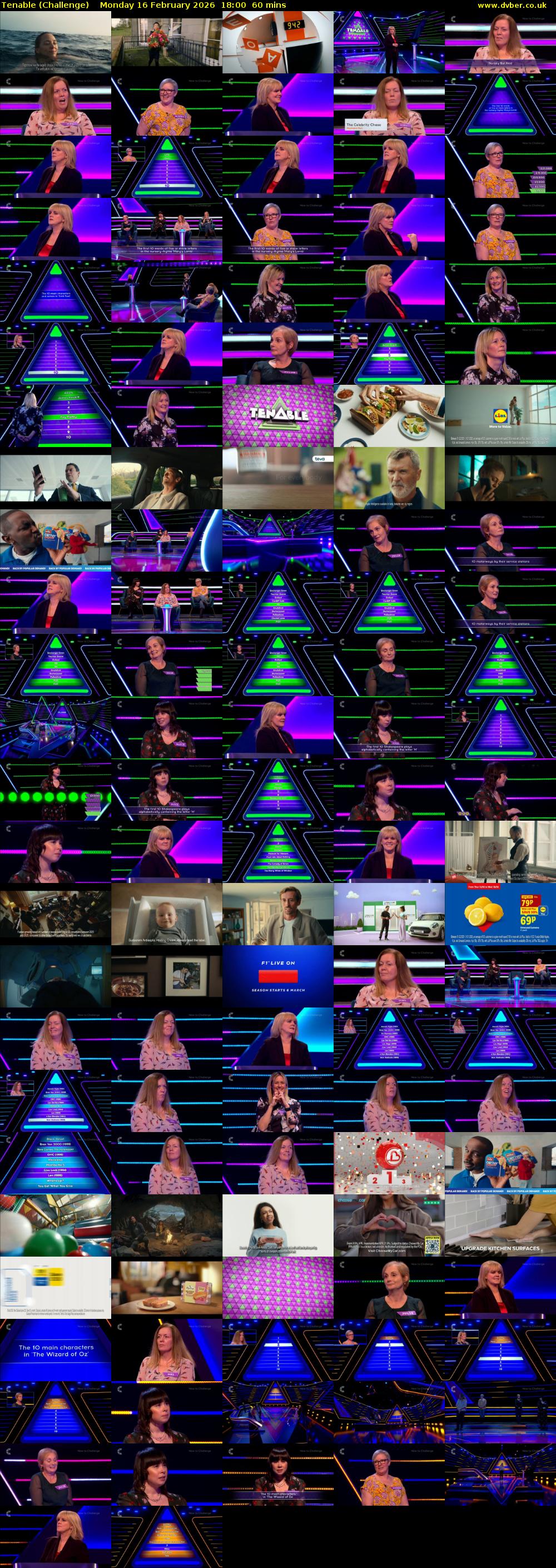 Tenable (Challenge) Monday 16 February 2026 18:00 - 19:00