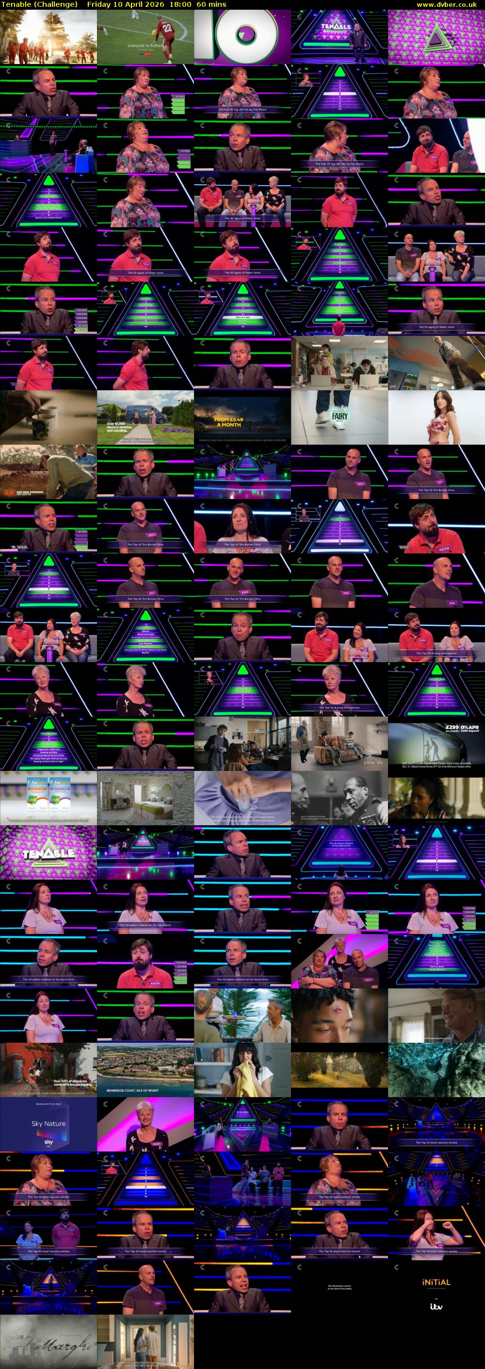 Tenable (Challenge) Friday 10 April 2026 18:00 - 19:00