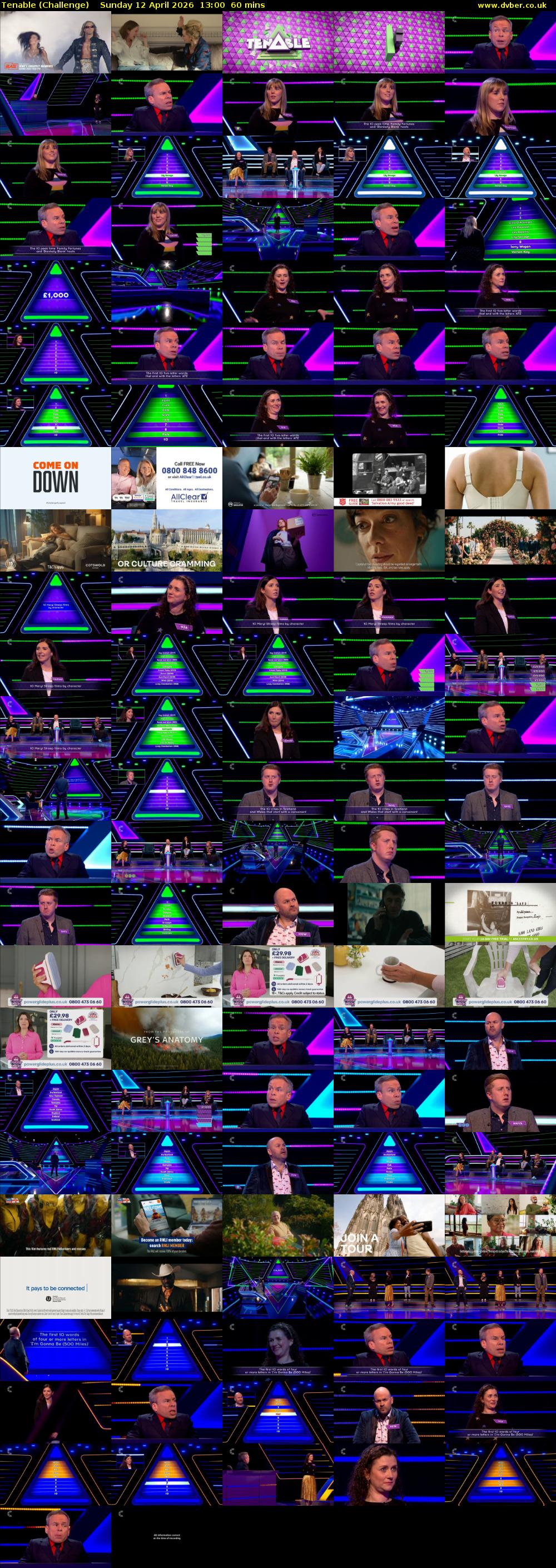Tenable (Challenge) Sunday 12 April 2026 13:00 - 14:00