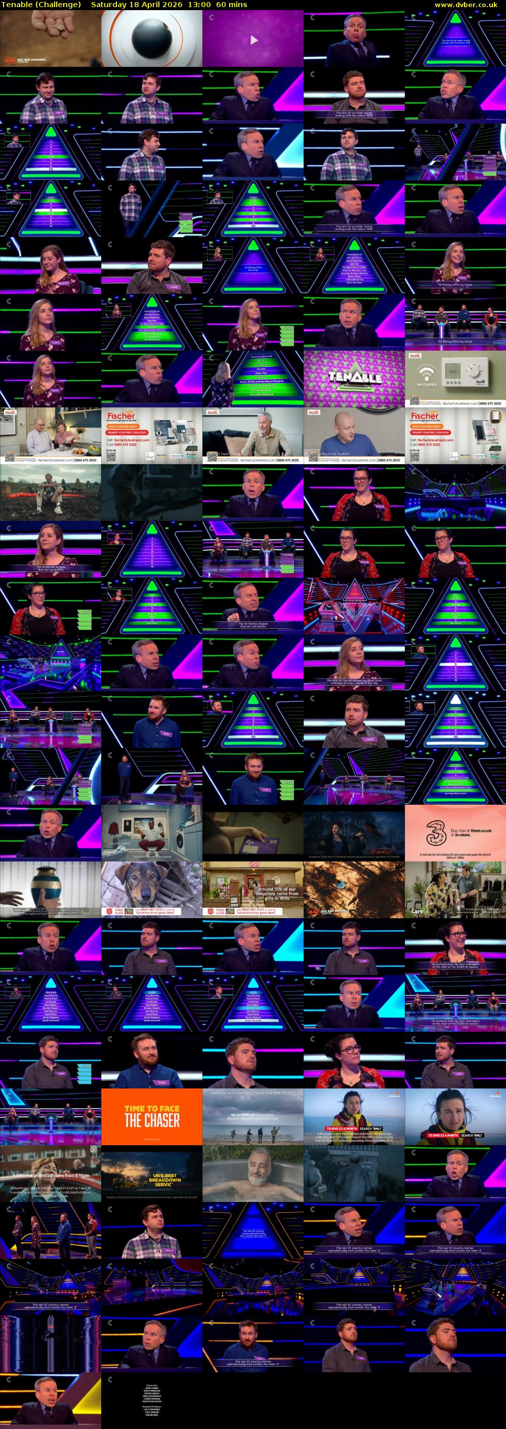 Tenable (Challenge) Saturday 18 April 2026 13:00 - 14:00
