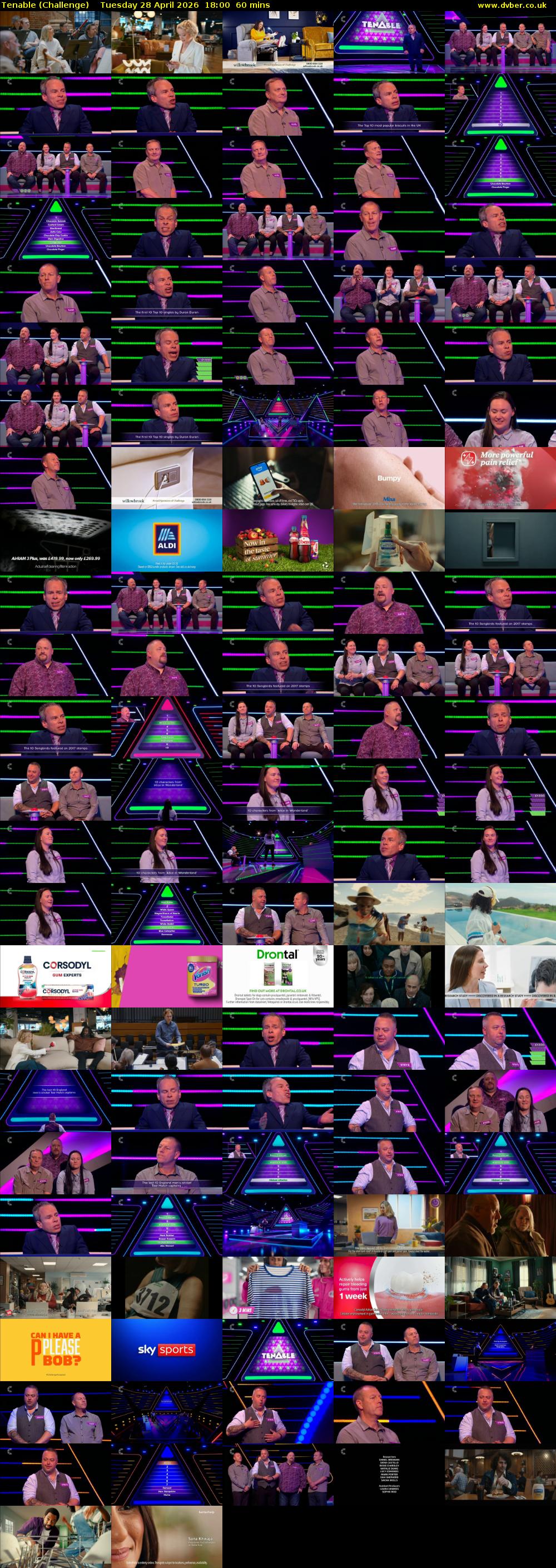 Tenable (Challenge) Tuesday 28 April 2026 18:00 - 19:00