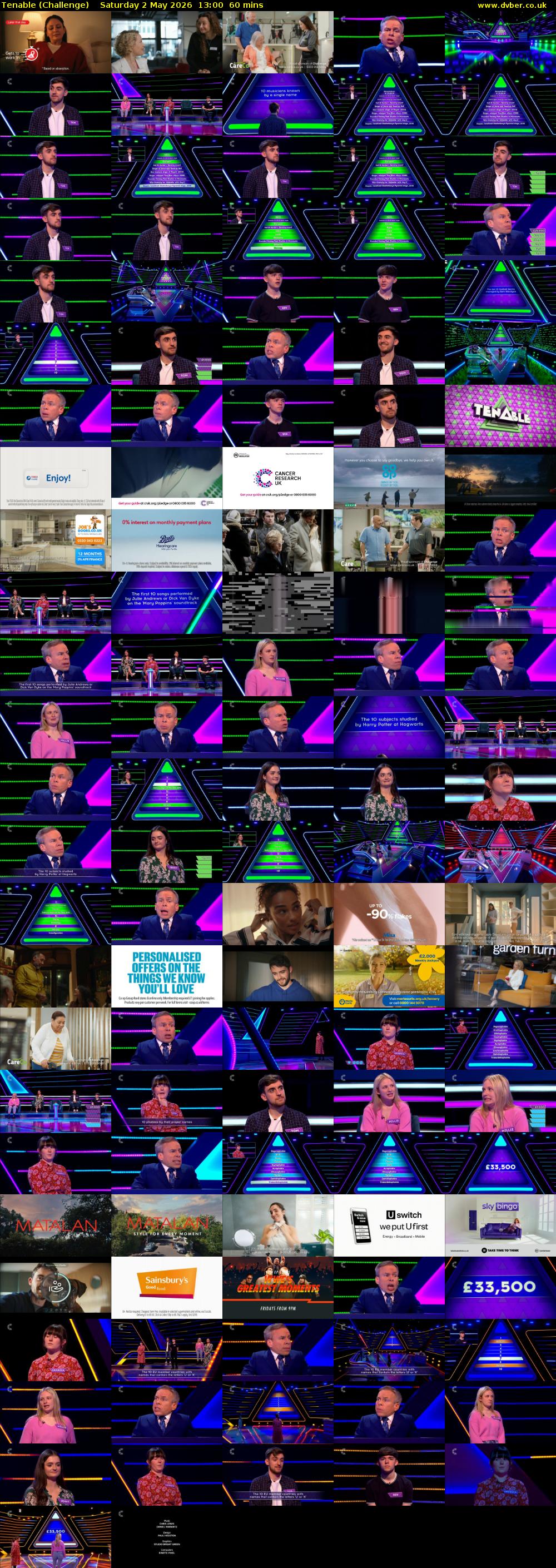 Tenable (Challenge) Saturday 2 May 2026 13:00 - 14:00