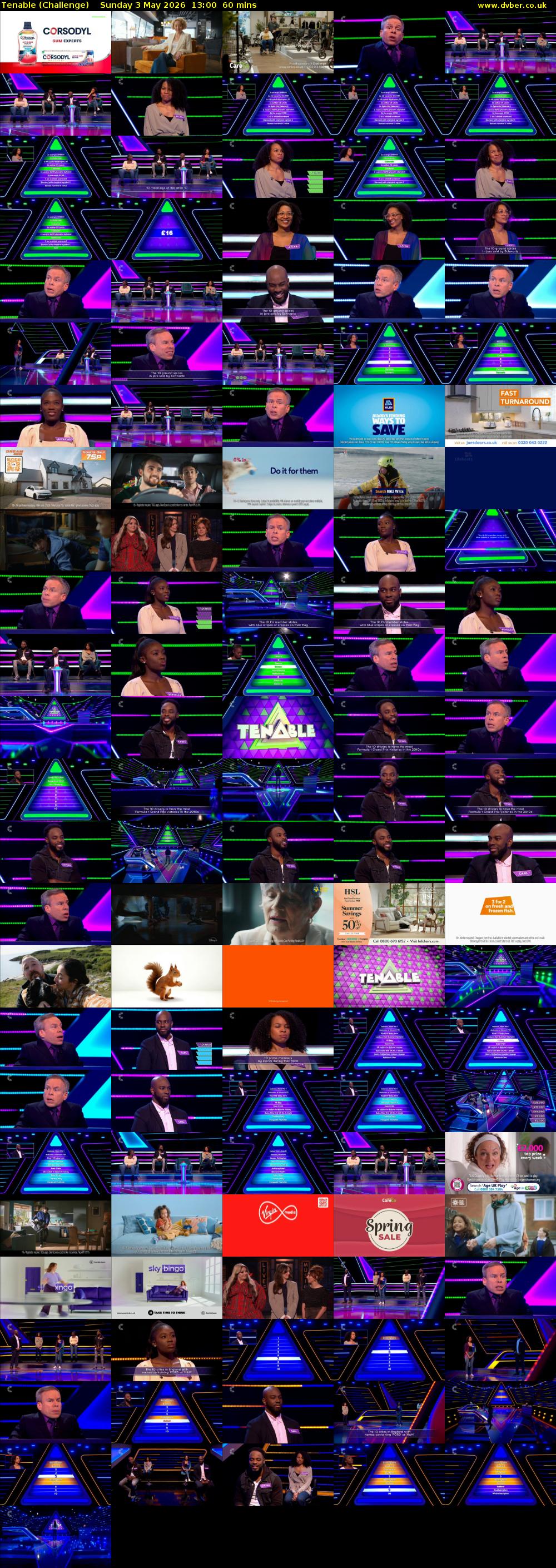 Tenable (Challenge) Sunday 3 May 2026 13:00 - 14:00