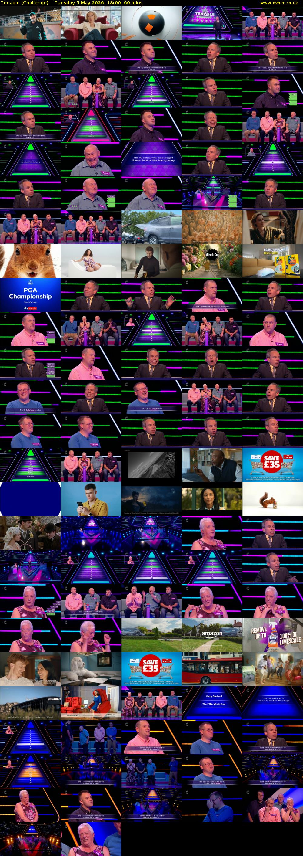 Tenable (Challenge) Tuesday 5 May 2026 18:00 - 19:00