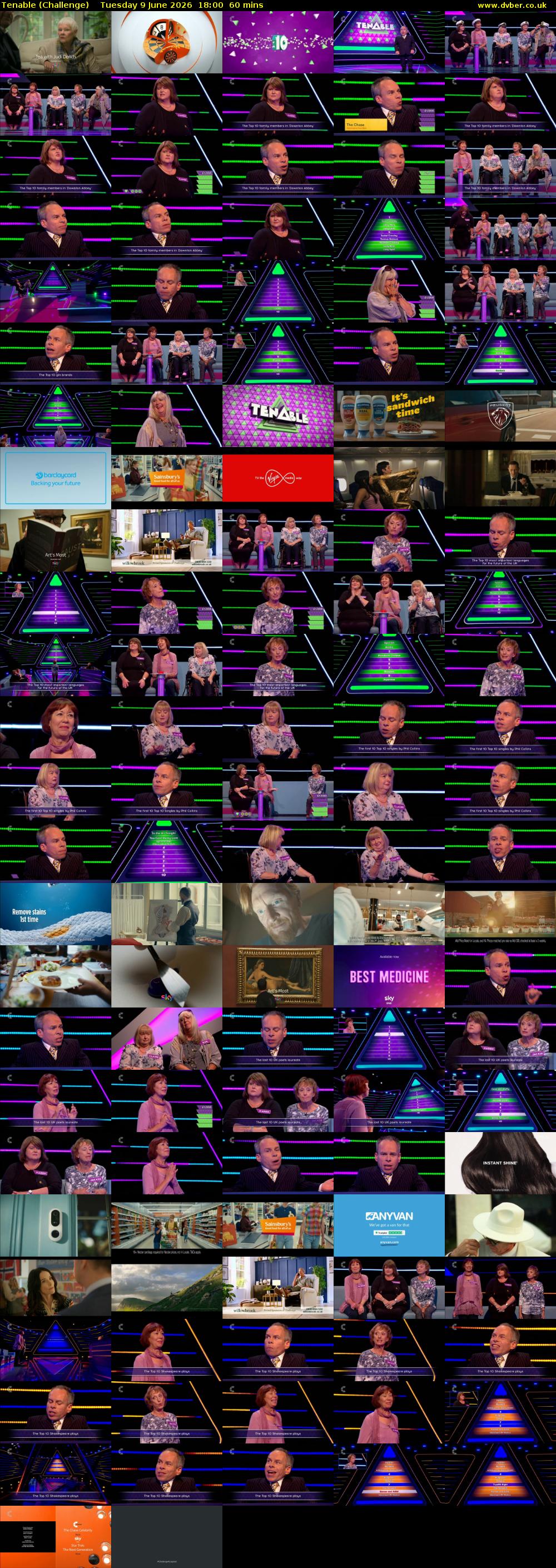 Tenable (Challenge) Tuesday 9 June 2026 18:00 - 19:00