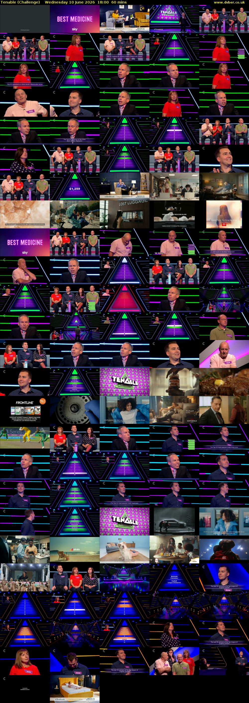 Tenable (Challenge) Wednesday 10 June 2026 18:00 - 19:00