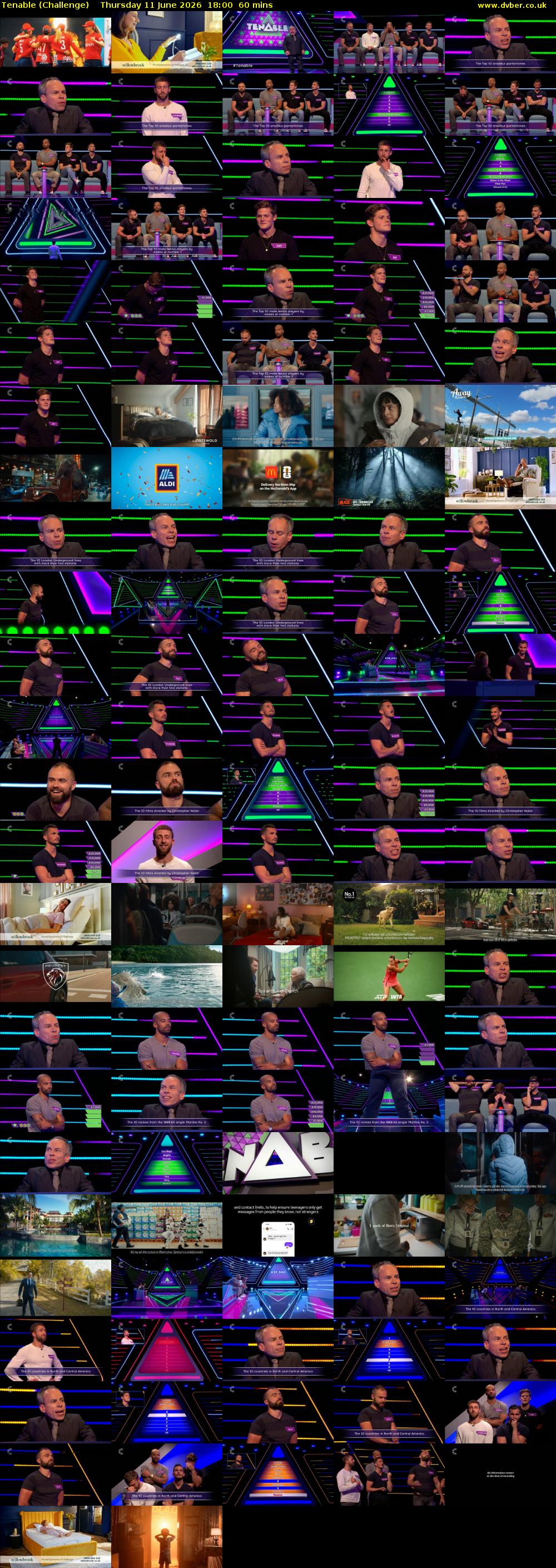 Tenable (Challenge) Thursday 11 June 2026 18:00 - 19:00