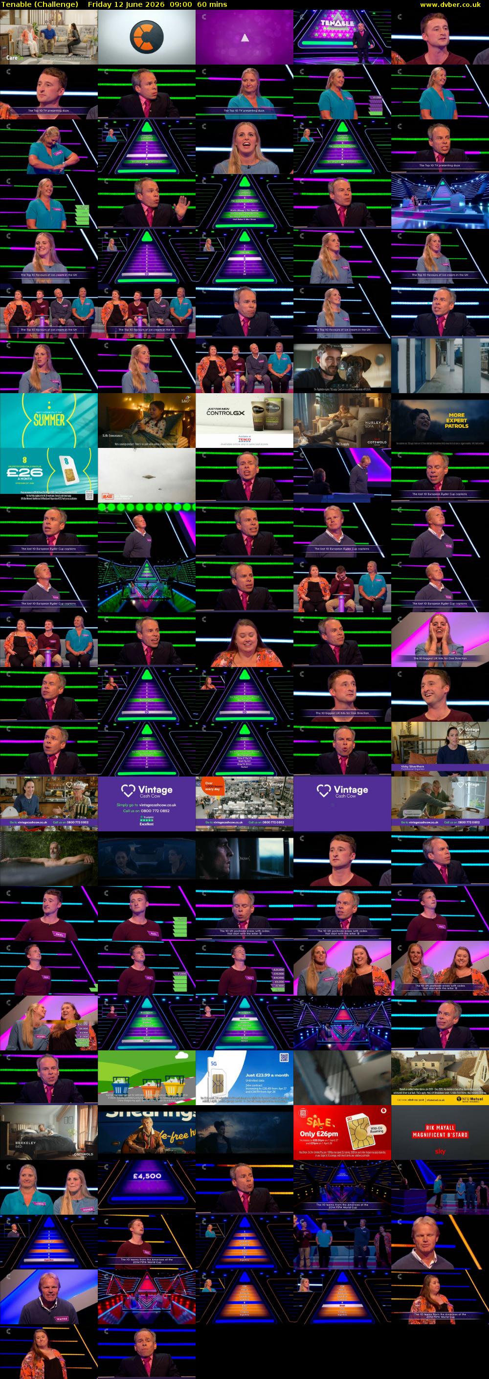 Tenable (Challenge) Friday 12 June 2026 09:00 - 10:00