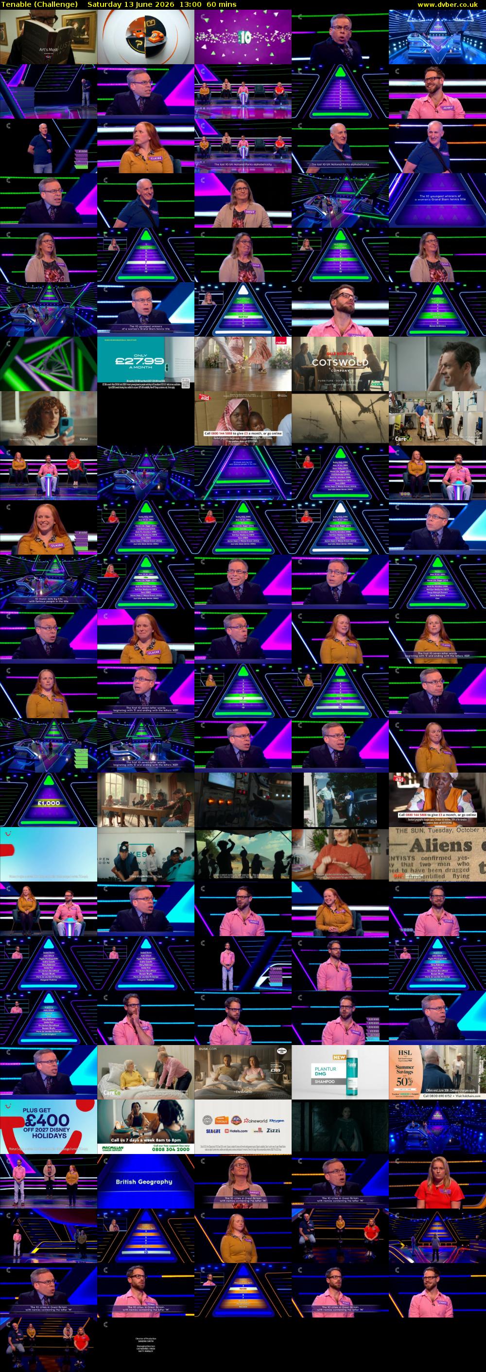 Tenable (Challenge) Saturday 13 June 2026 13:00 - 14:00