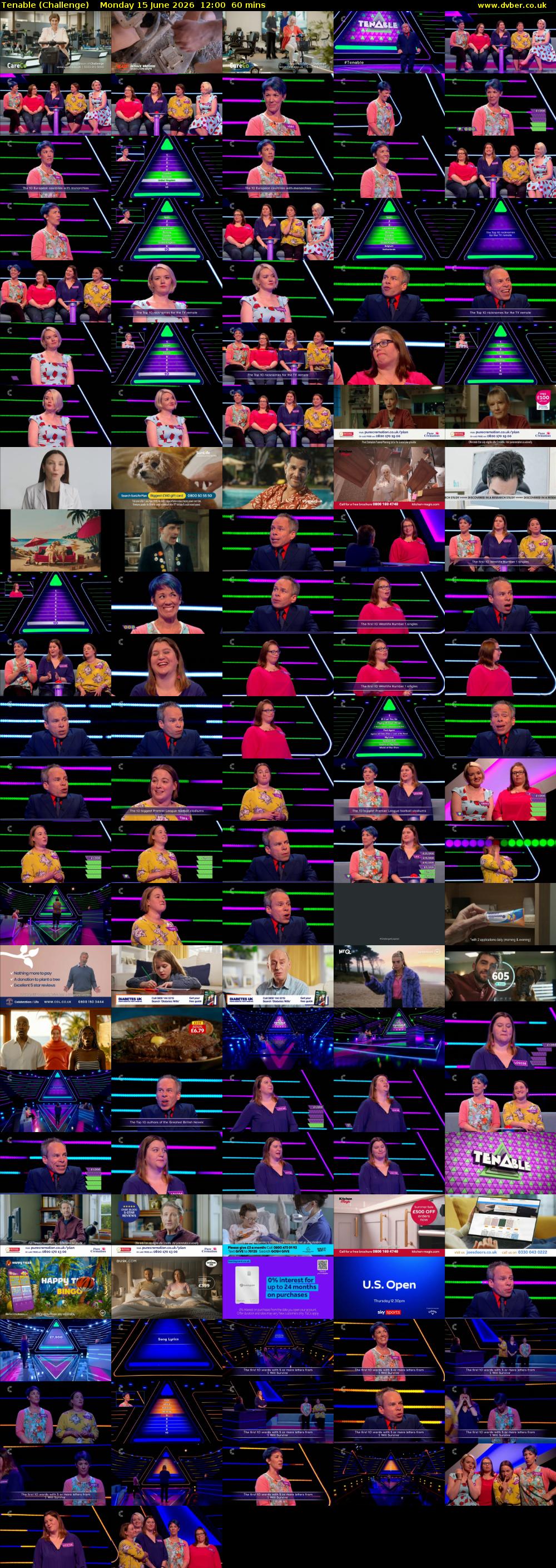 Tenable (Challenge) Monday 15 June 2026 12:00 - 13:00