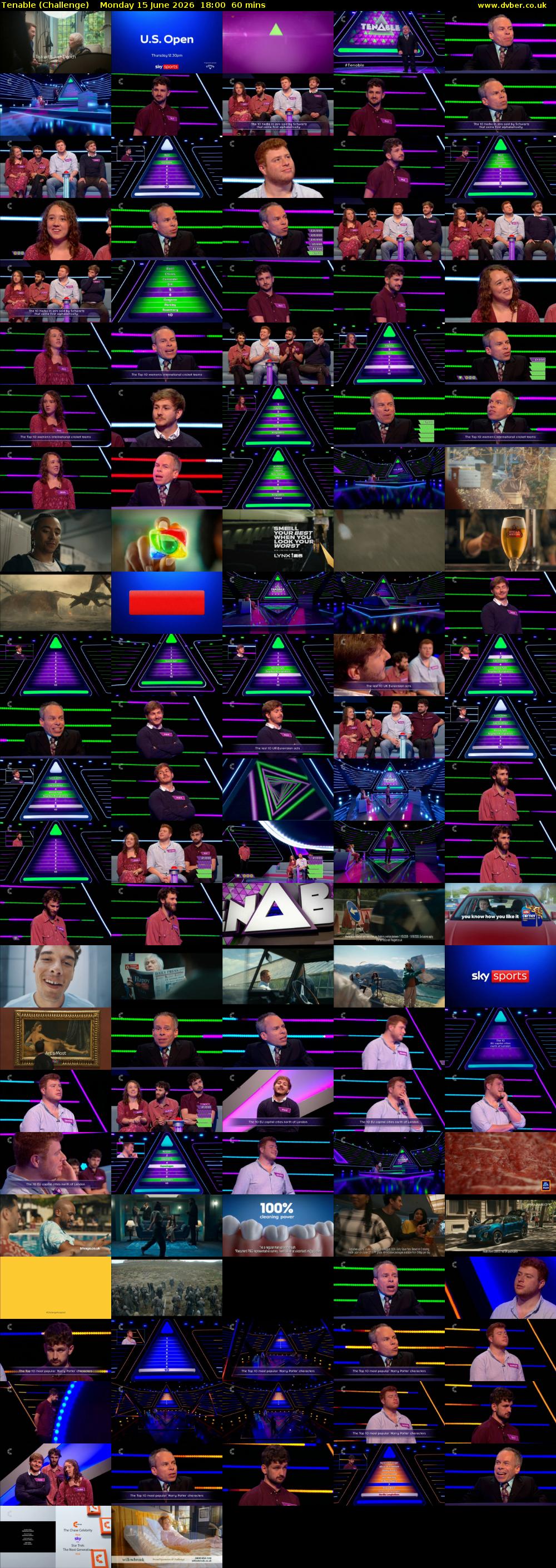 Tenable (Challenge) Monday 15 June 2026 18:00 - 19:00