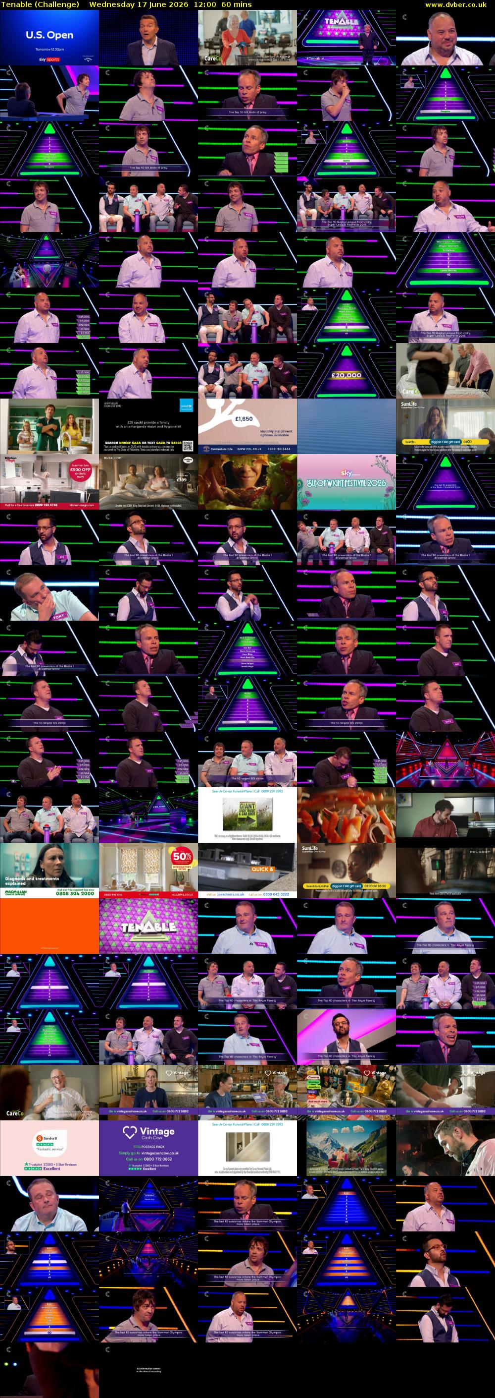 Tenable (Challenge) Wednesday 17 June 2026 12:00 - 13:00