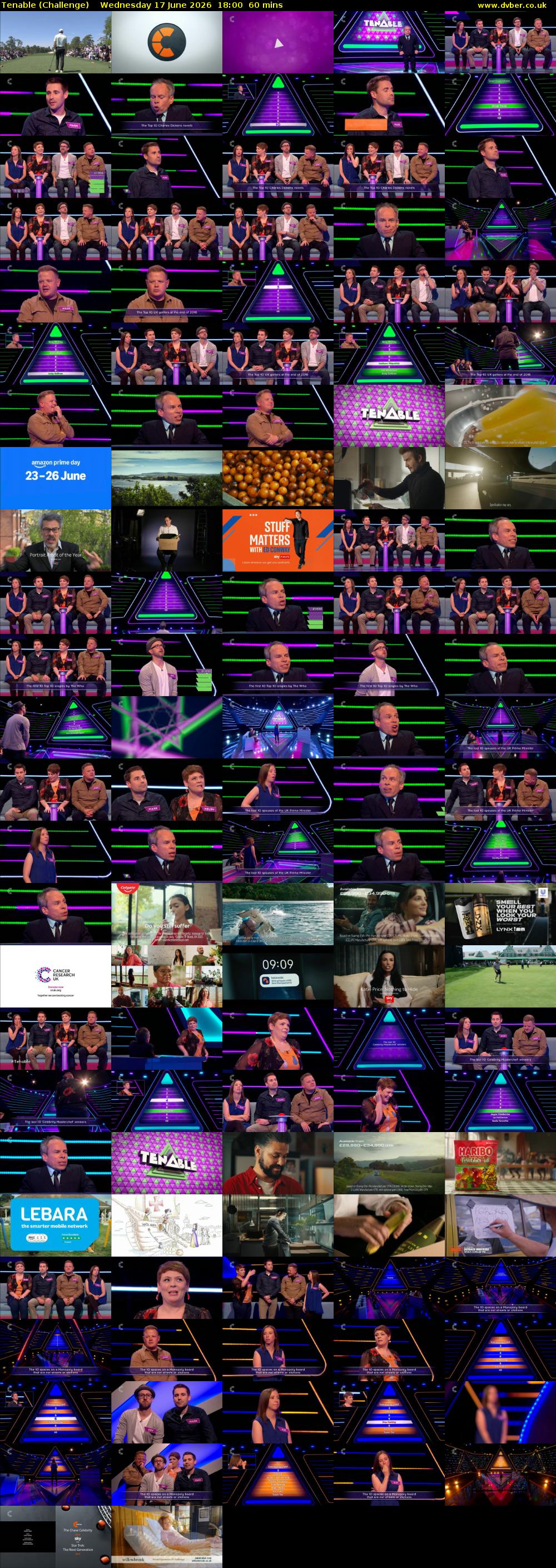 Tenable (Challenge) Wednesday 17 June 2026 18:00 - 19:00