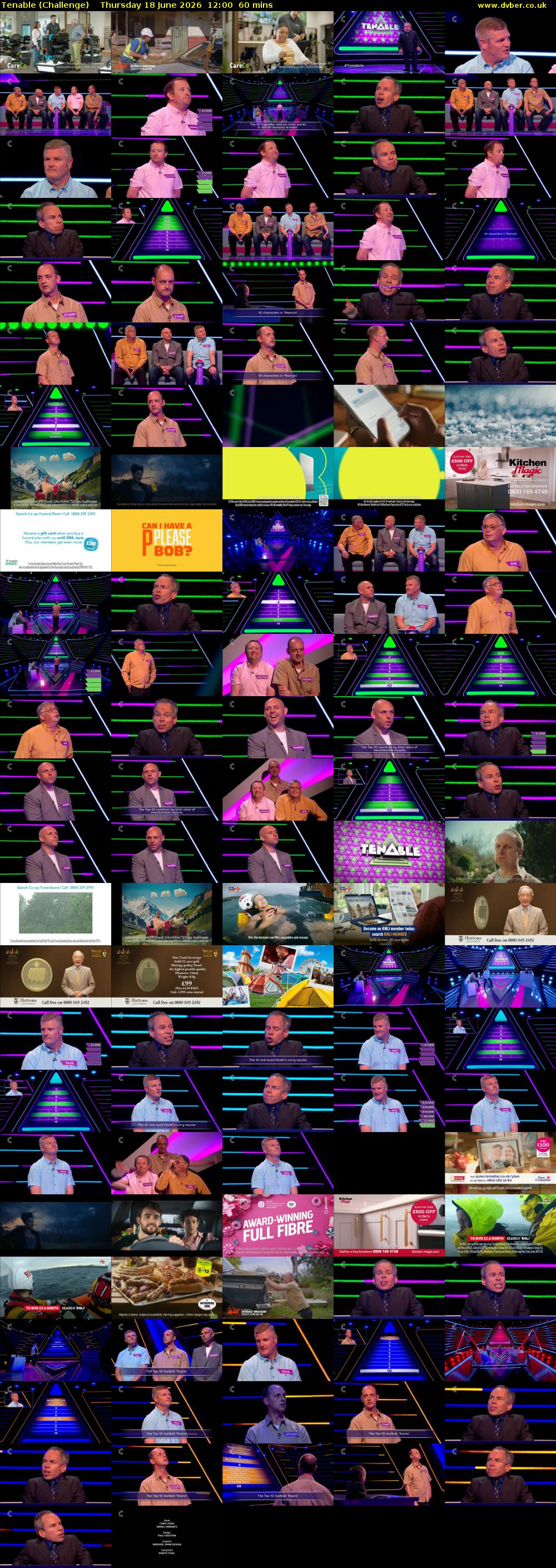 Tenable (Challenge) Thursday 18 June 2026 12:00 - 13:00