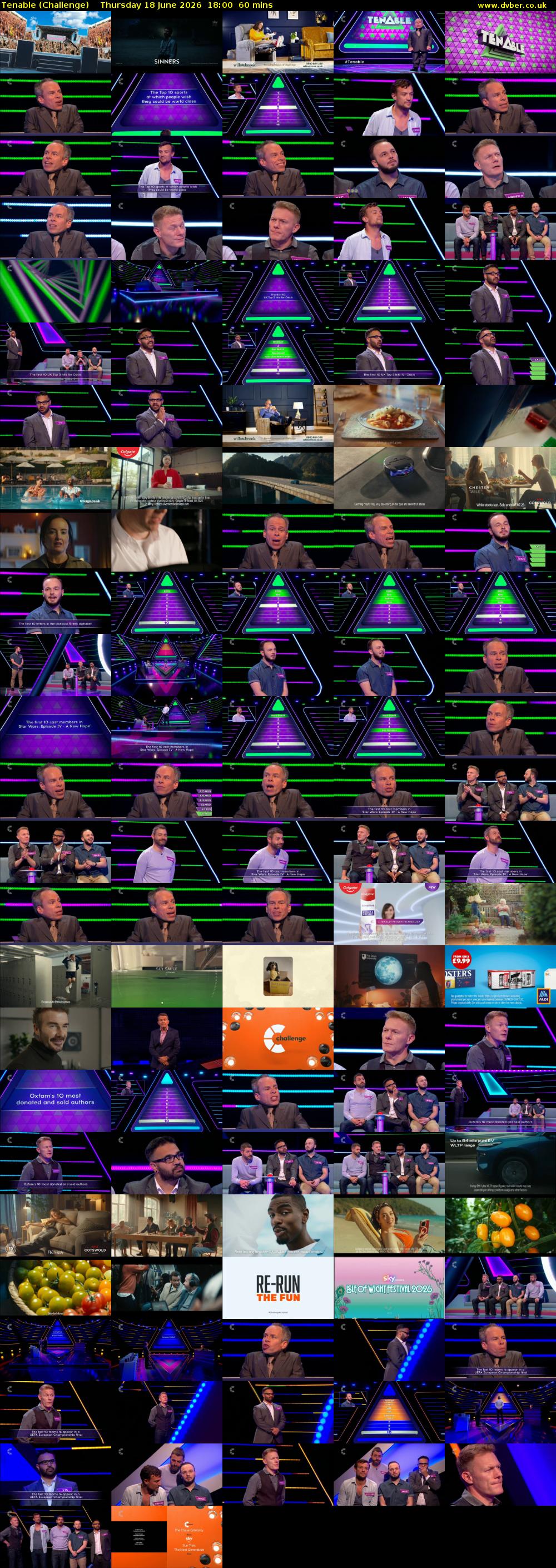 Tenable (Challenge) Thursday 18 June 2026 18:00 - 19:00