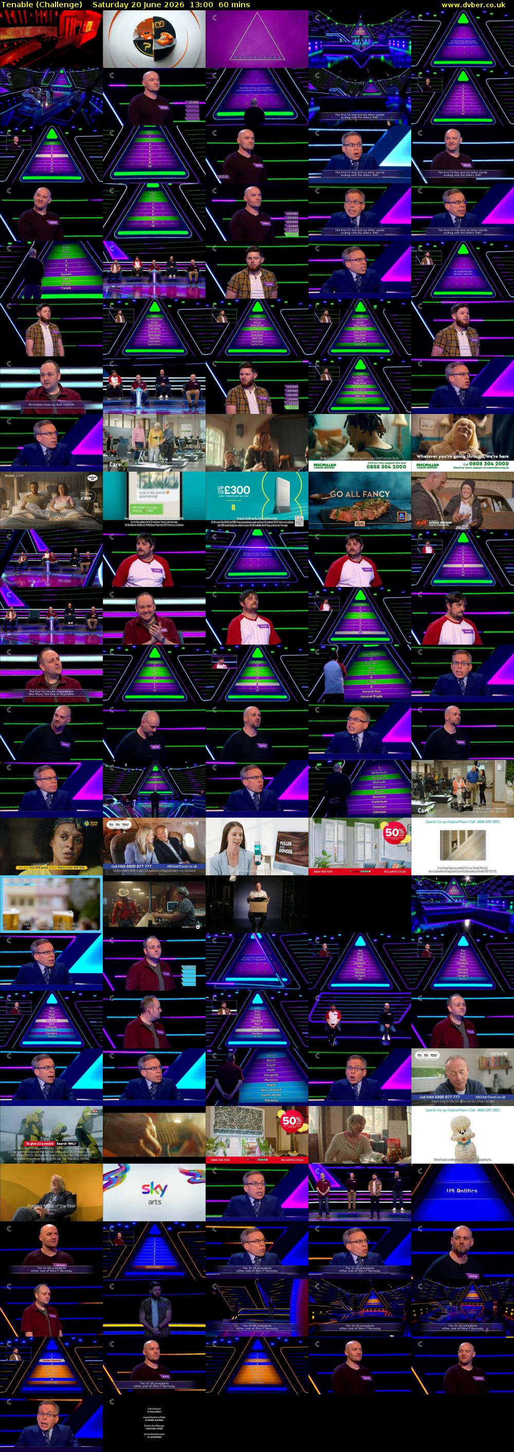 Tenable (Challenge) Saturday 20 June 2026 13:00 - 14:00