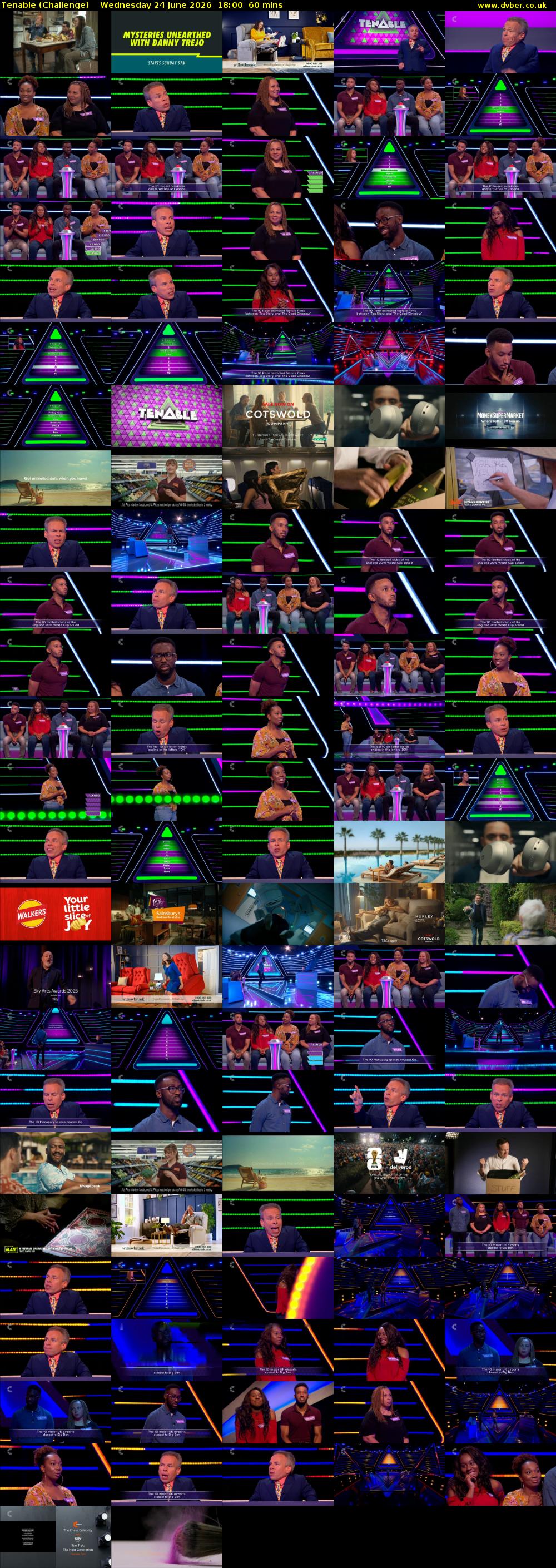 Tenable (Challenge) Wednesday 24 June 2026 18:00 - 19:00