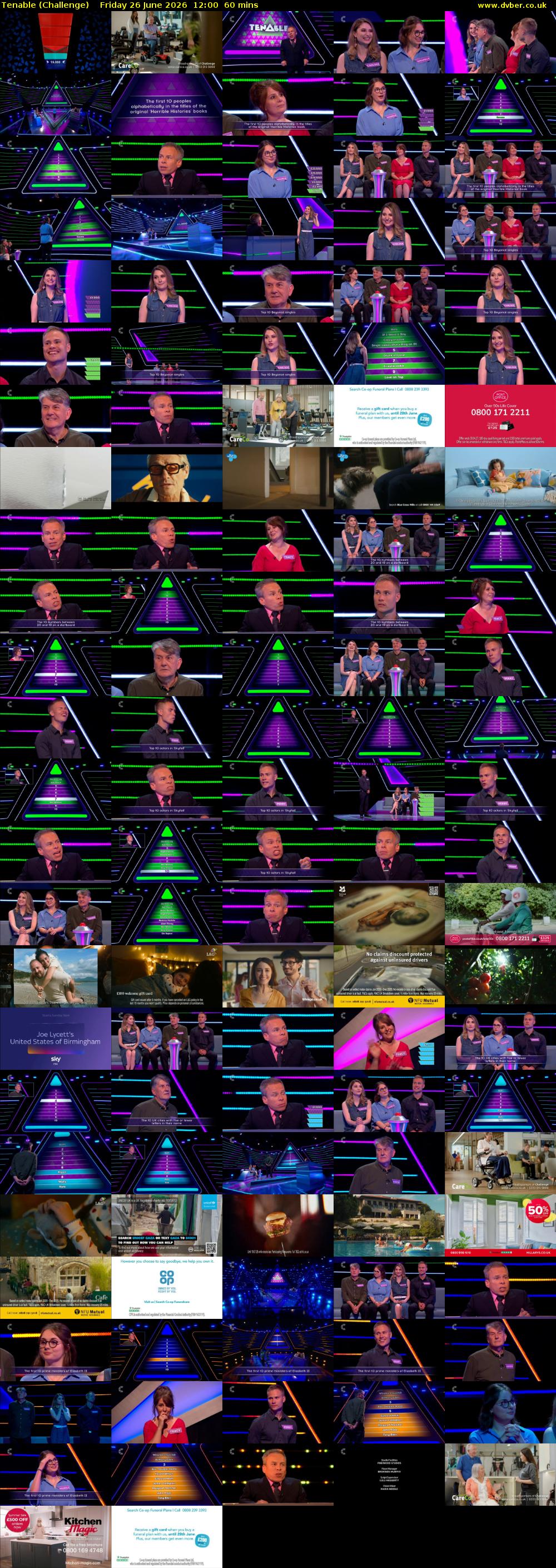 Tenable (Challenge) Friday 26 June 2026 12:00 - 13:00