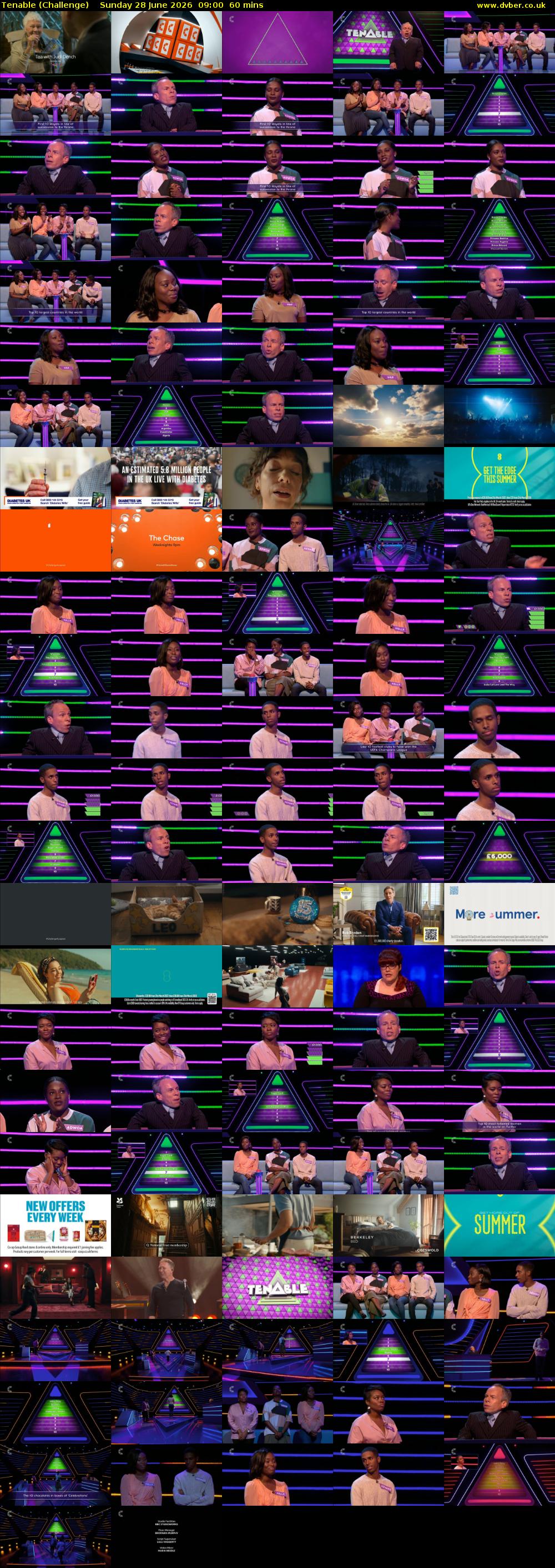 Tenable (Challenge) Sunday 28 June 2026 09:00 - 10:00