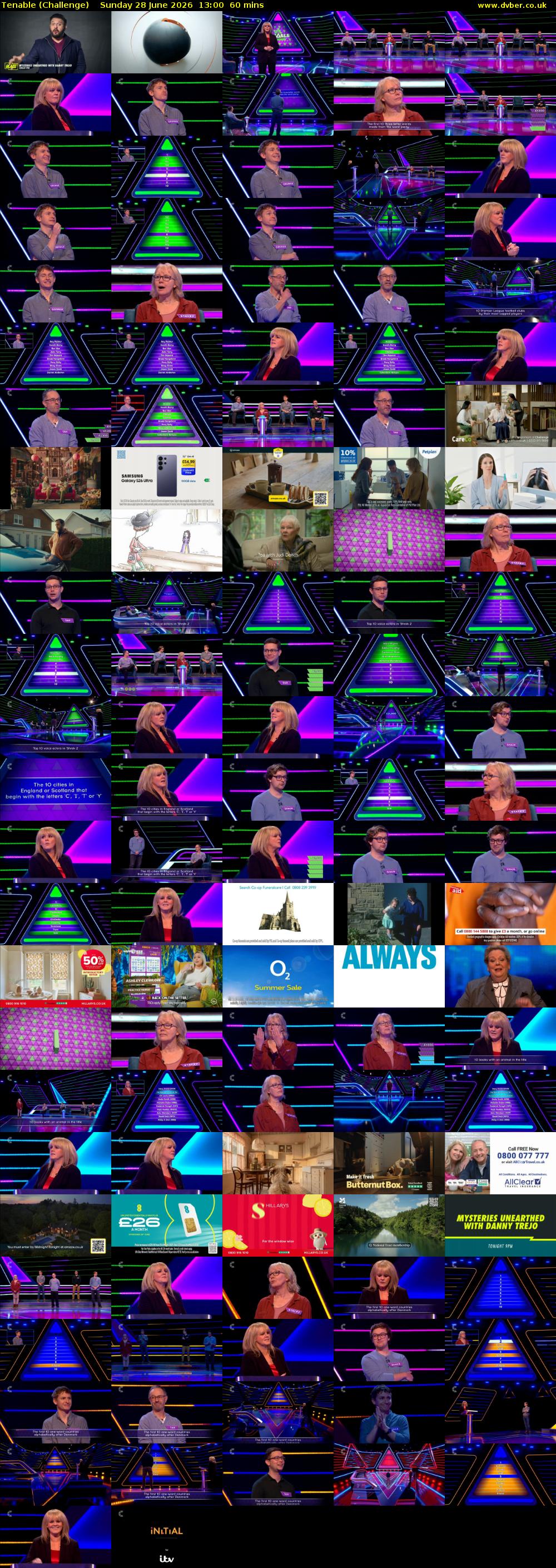 Tenable (Challenge) Sunday 28 June 2026 13:00 - 14:00