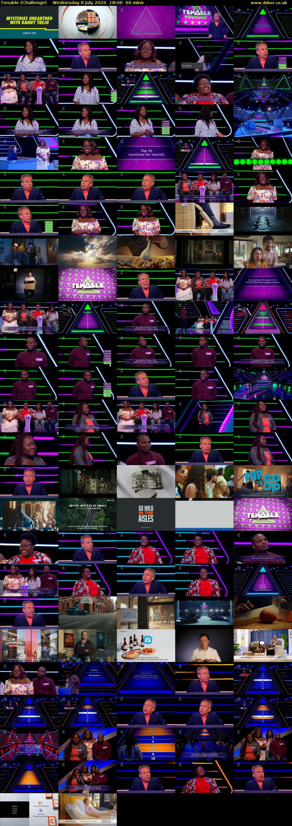 Tenable (Challenge) Wednesday 8 July 2026 18:00 - 19:00