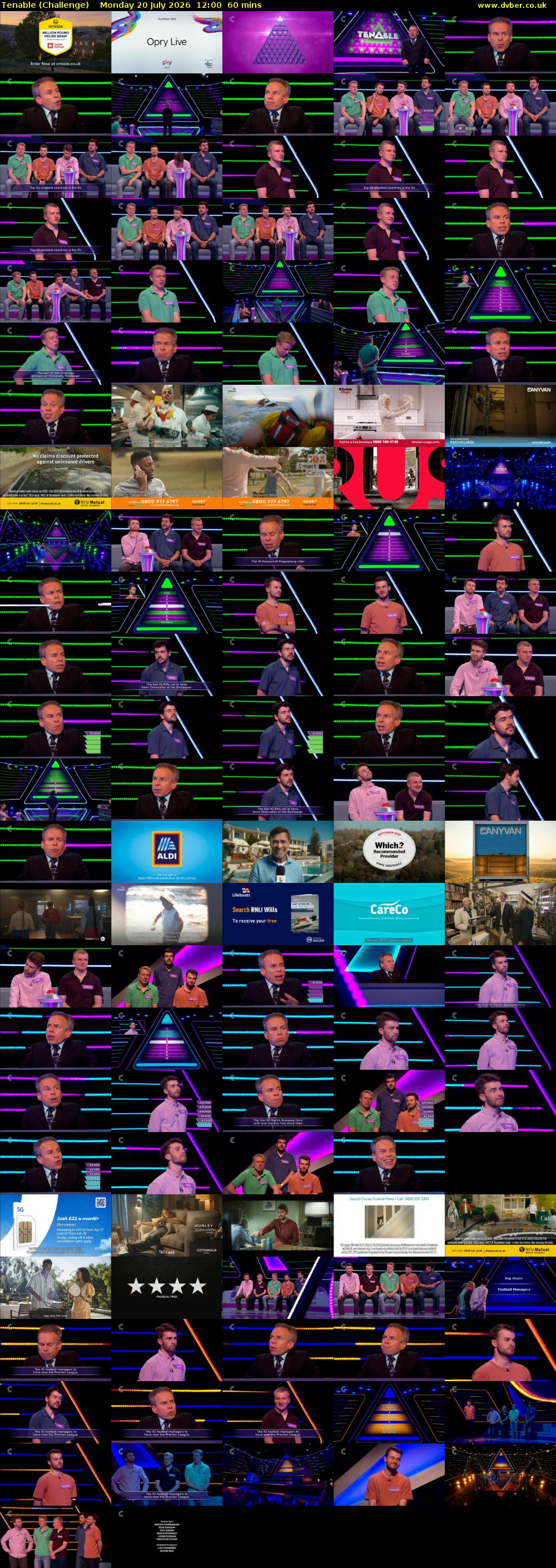 Tenable (Challenge) Monday 20 July 2026 12:00 - 13:00