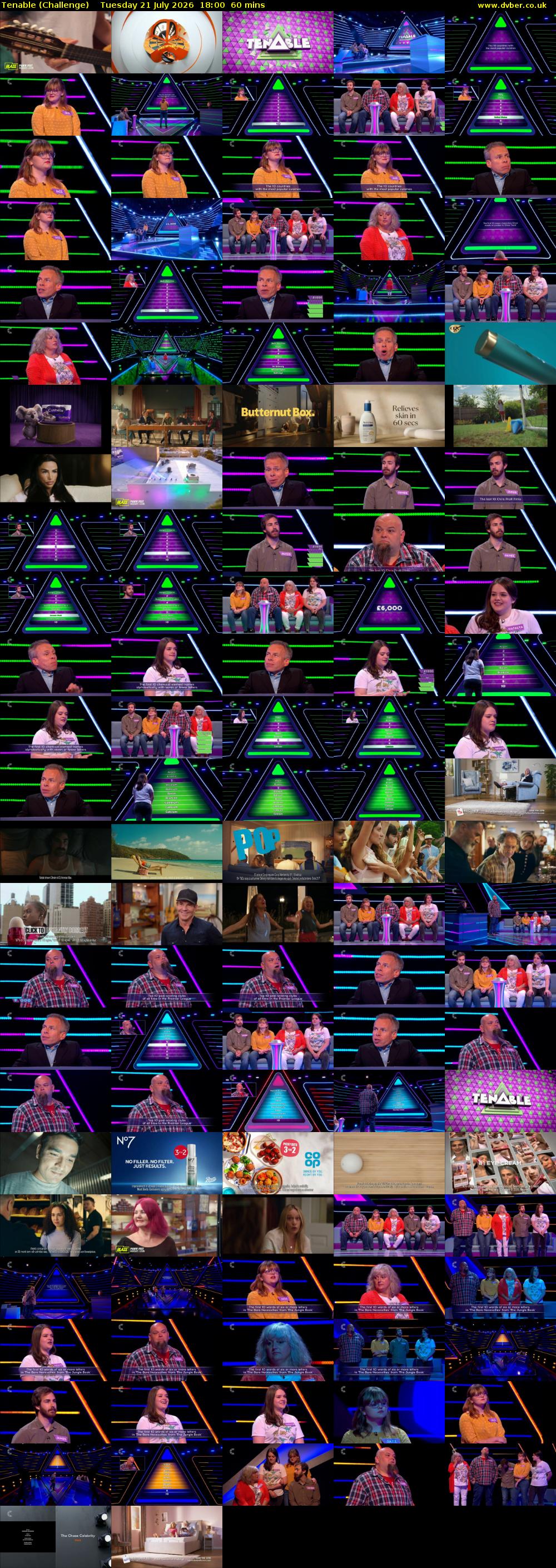 Tenable (Challenge) Tuesday 21 July 2026 18:00 - 19:00