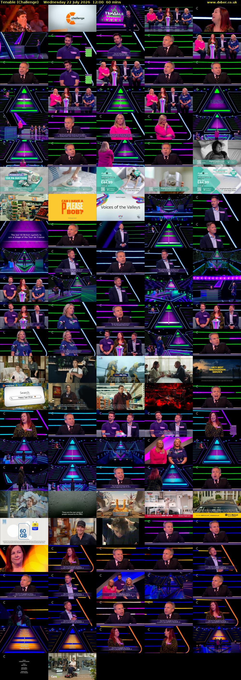 Tenable (Challenge) Wednesday 22 July 2026 12:00 - 13:00