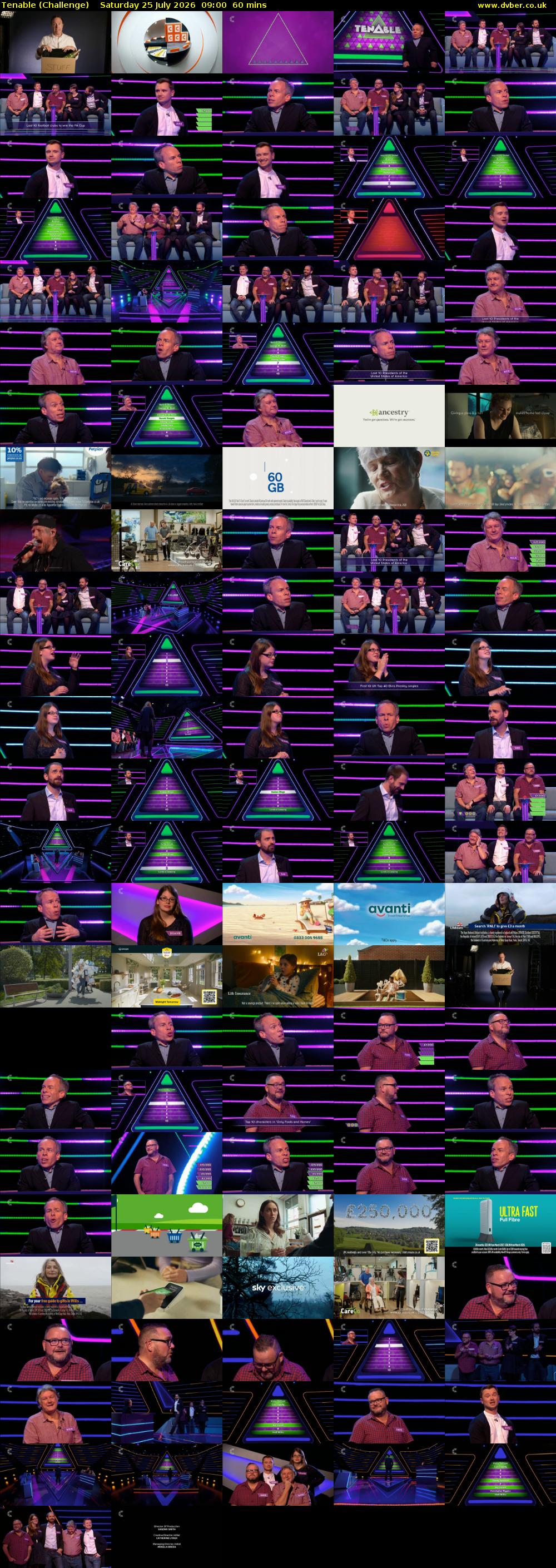 Tenable (Challenge) Saturday 25 July 2026 09:00 - 10:00