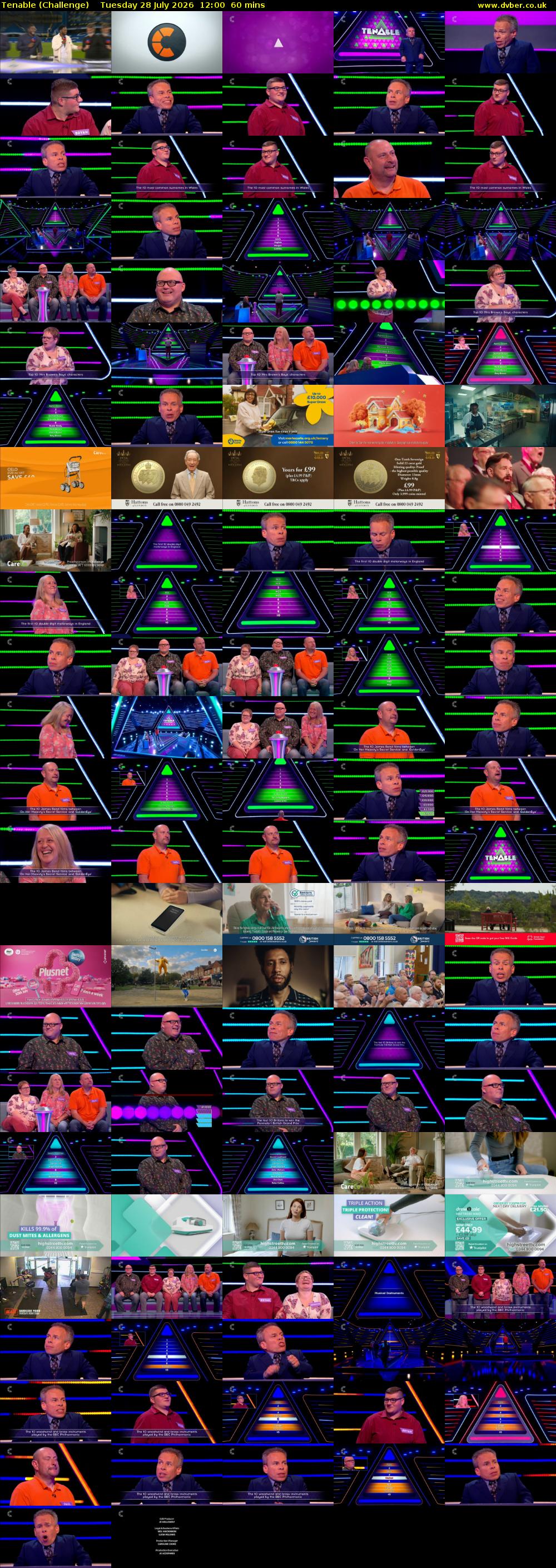 Tenable (Challenge) Tuesday 28 July 2026 12:00 - 13:00