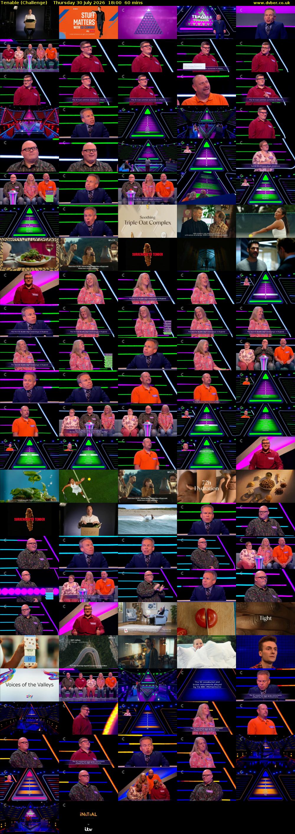 Tenable (Challenge) Thursday 30 July 2026 18:00 - 19:00