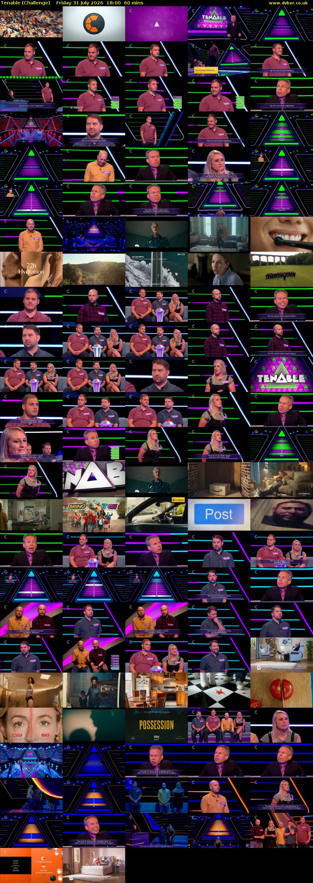 Tenable (Challenge) Friday 31 July 2026 18:00 - 19:00
