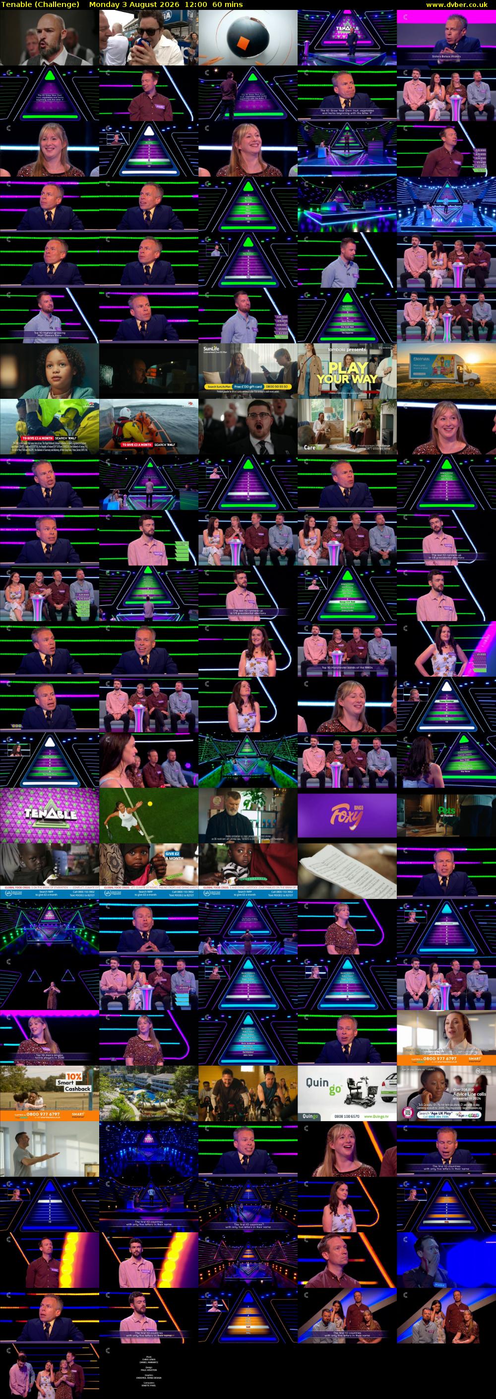 Tenable (Challenge) Monday 3 August 2026 12:00 - 13:00