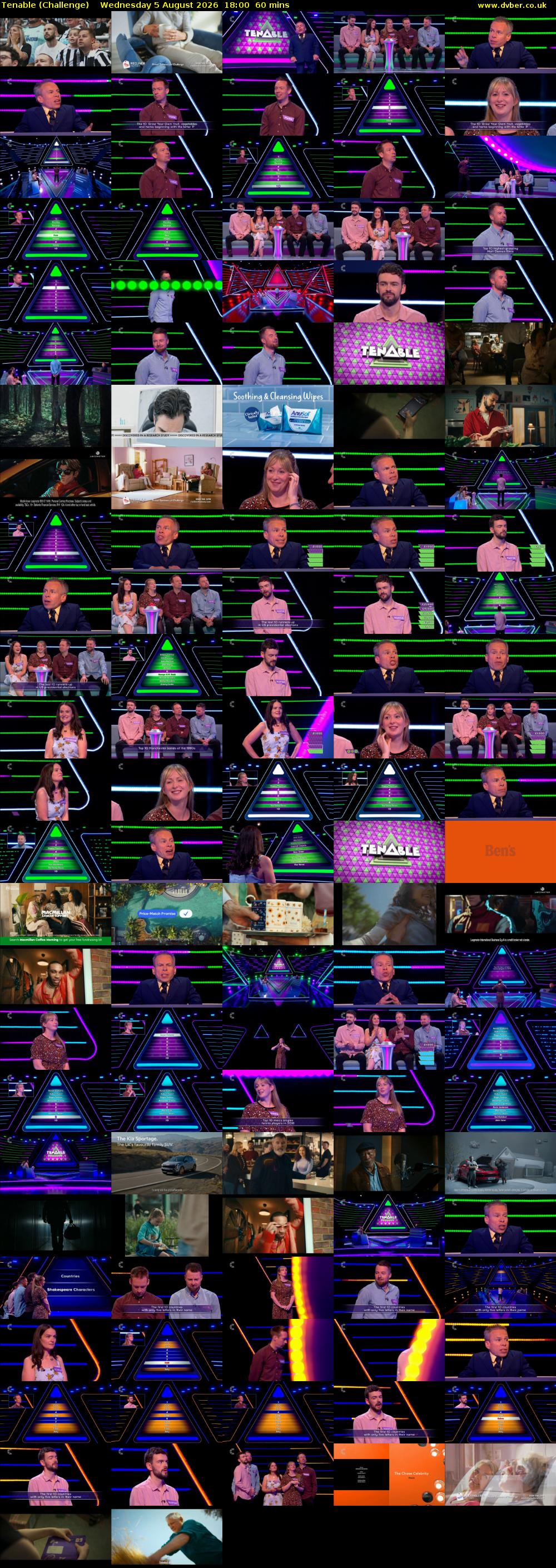 Tenable (Challenge) Wednesday 5 August 2026 18:00 - 19:00