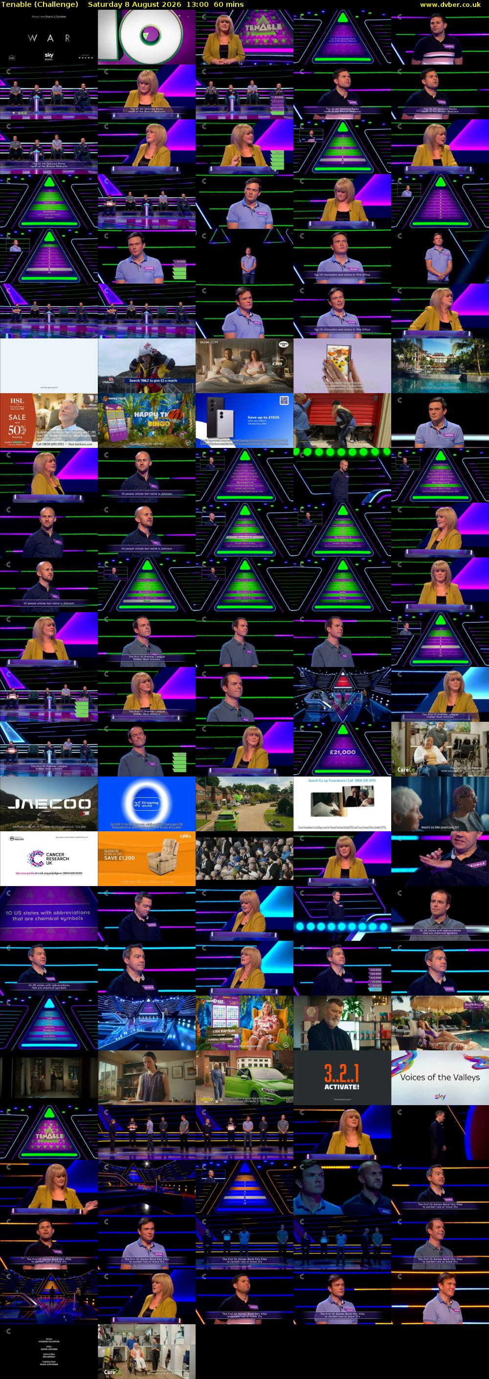 Tenable (Challenge) Saturday 8 August 2026 13:00 - 14:00
