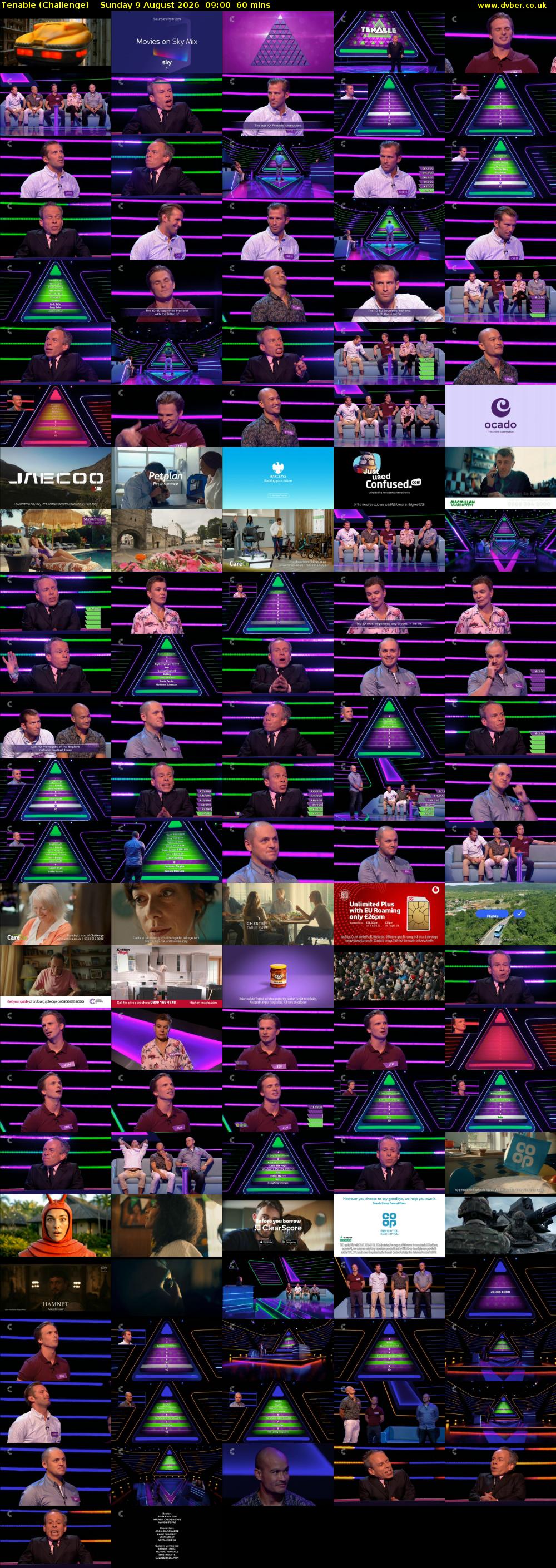 Tenable (Challenge) Sunday 9 August 2026 09:00 - 10:00