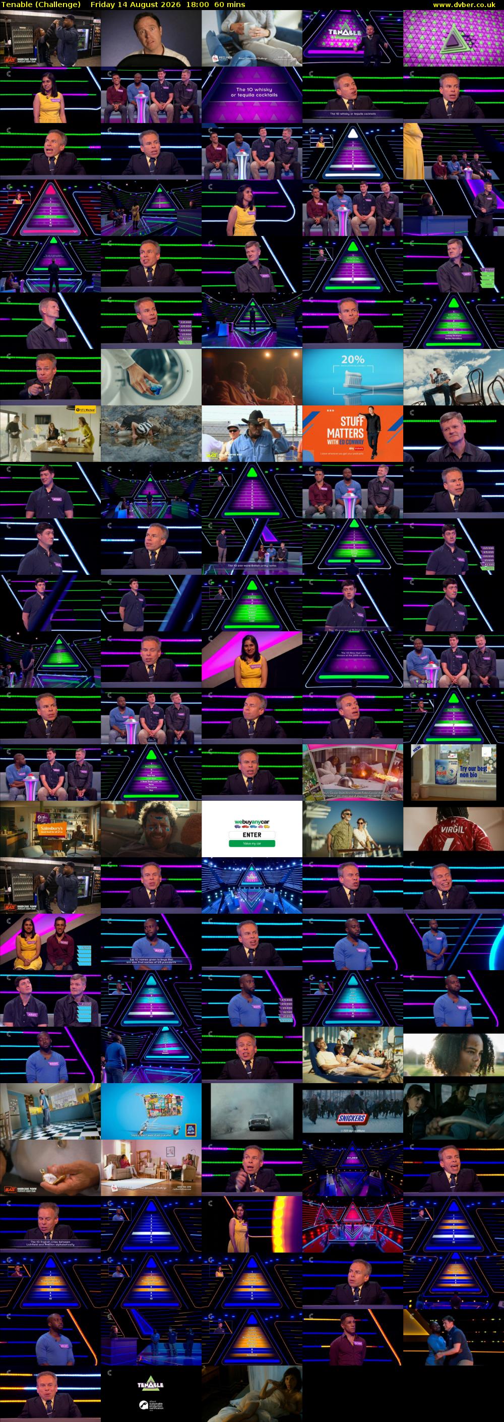 Tenable (Challenge) Friday 14 August 2026 18:00 - 19:00