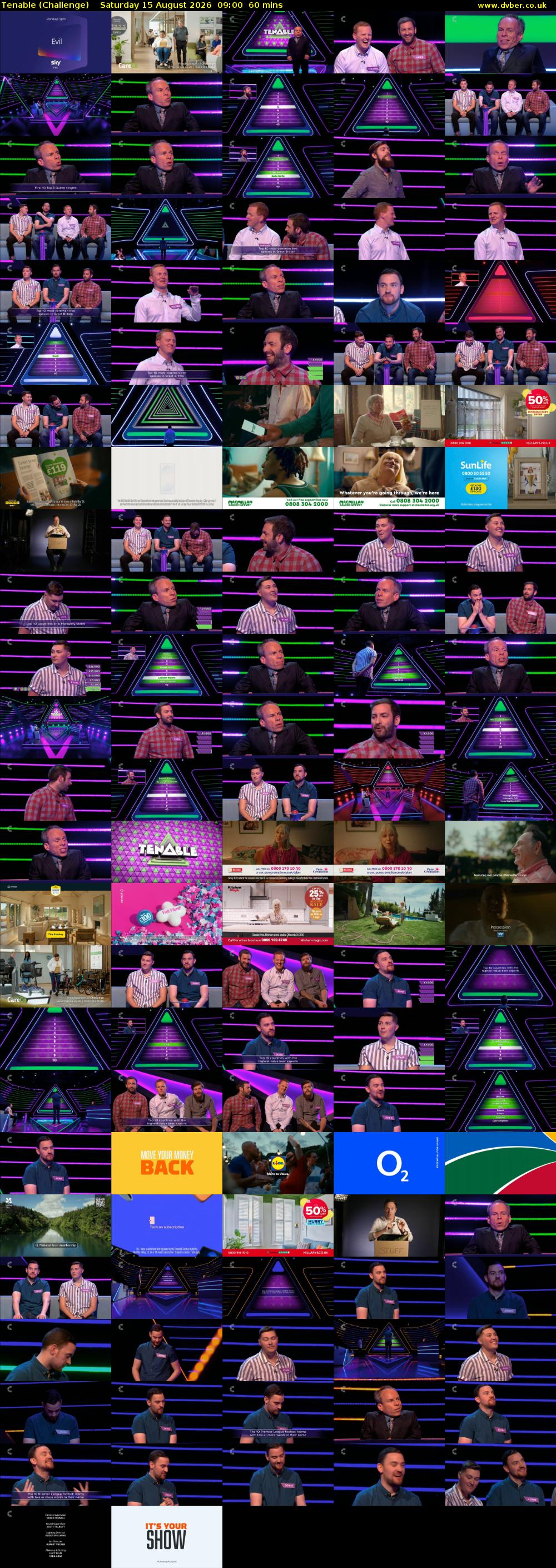 Tenable (Challenge) Saturday 15 August 2026 09:00 - 10:00
