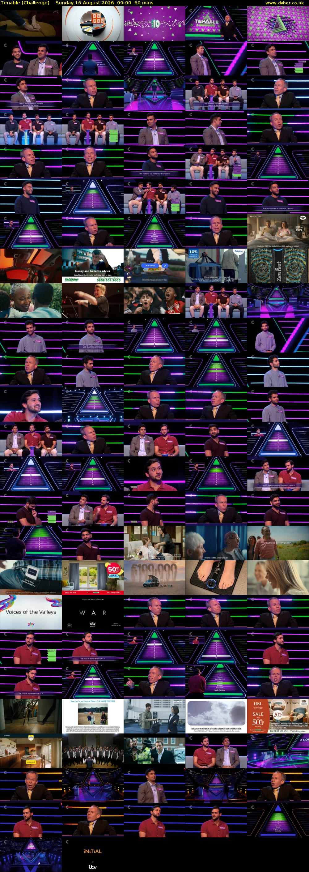 Tenable (Challenge) Sunday 16 August 2026 09:00 - 10:00