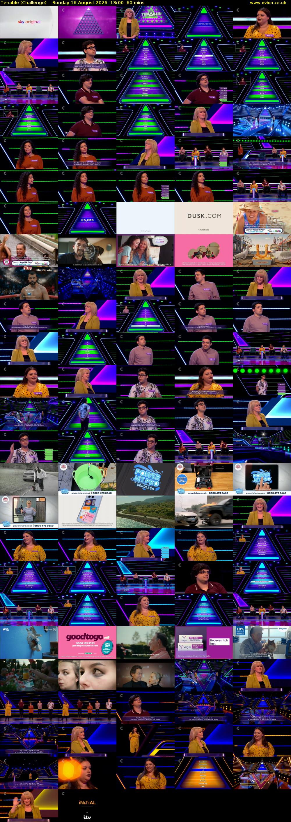 Tenable (Challenge) Sunday 16 August 2026 13:00 - 14:00