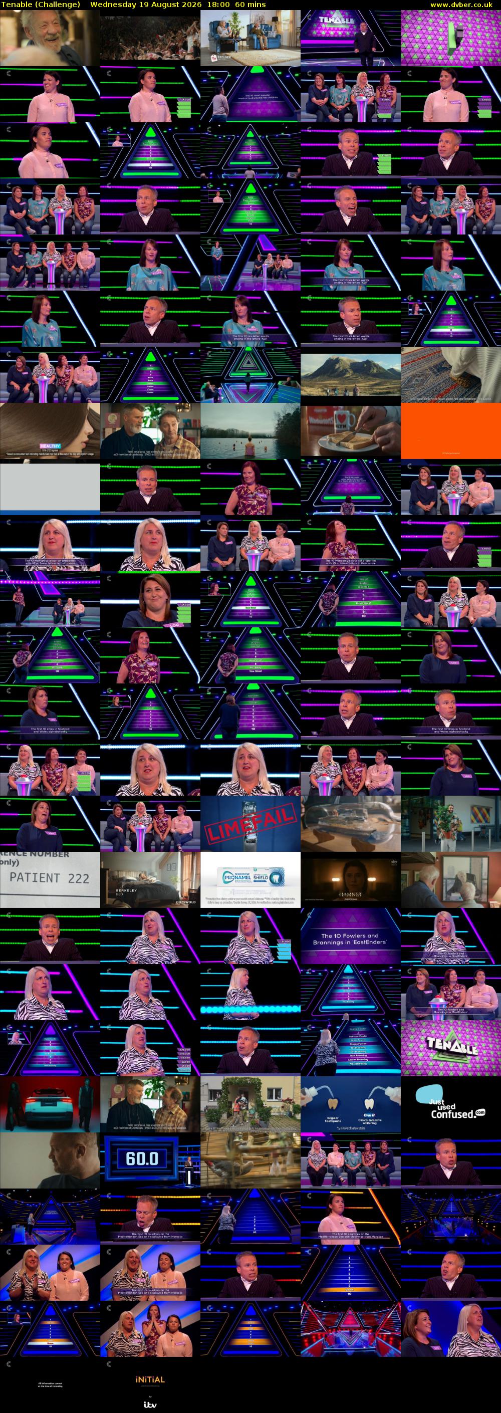 Tenable (Challenge) Wednesday 19 August 2026 18:00 - 19:00