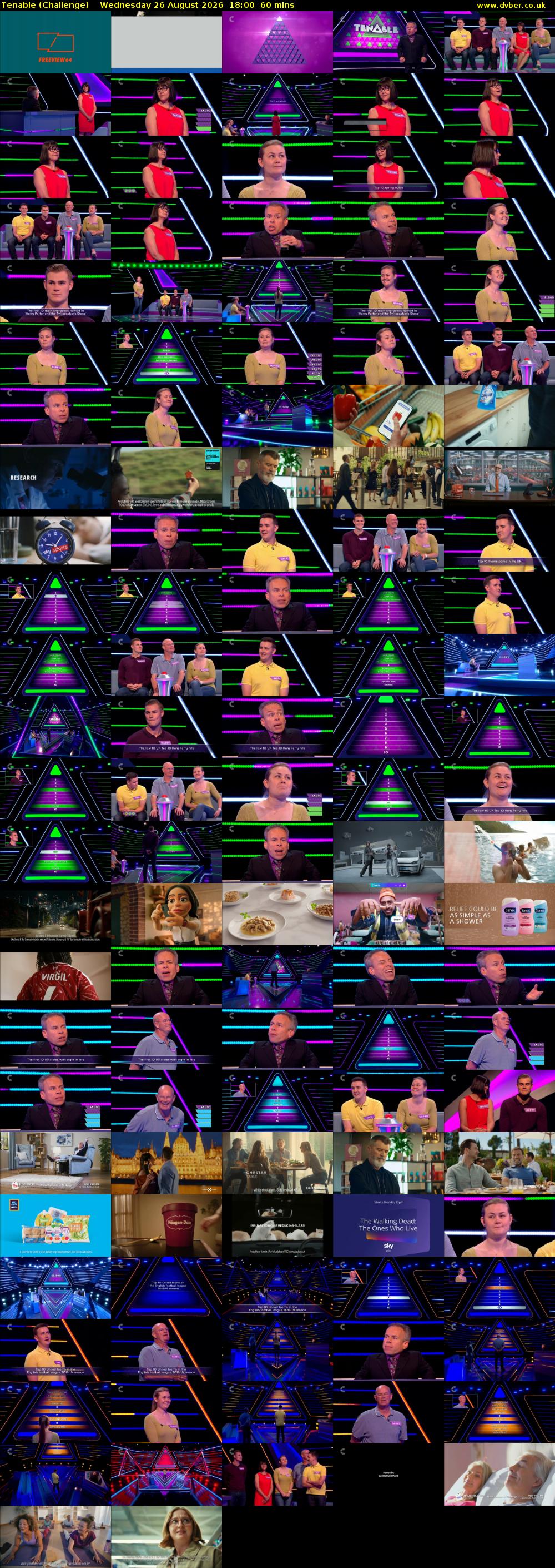 Tenable (Challenge) Wednesday 26 August 2026 18:00 - 19:00