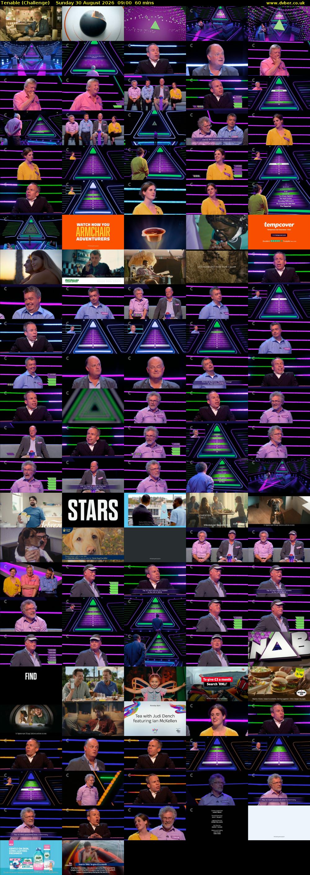 Tenable (Challenge) Sunday 30 August 2026 09:00 - 10:00
