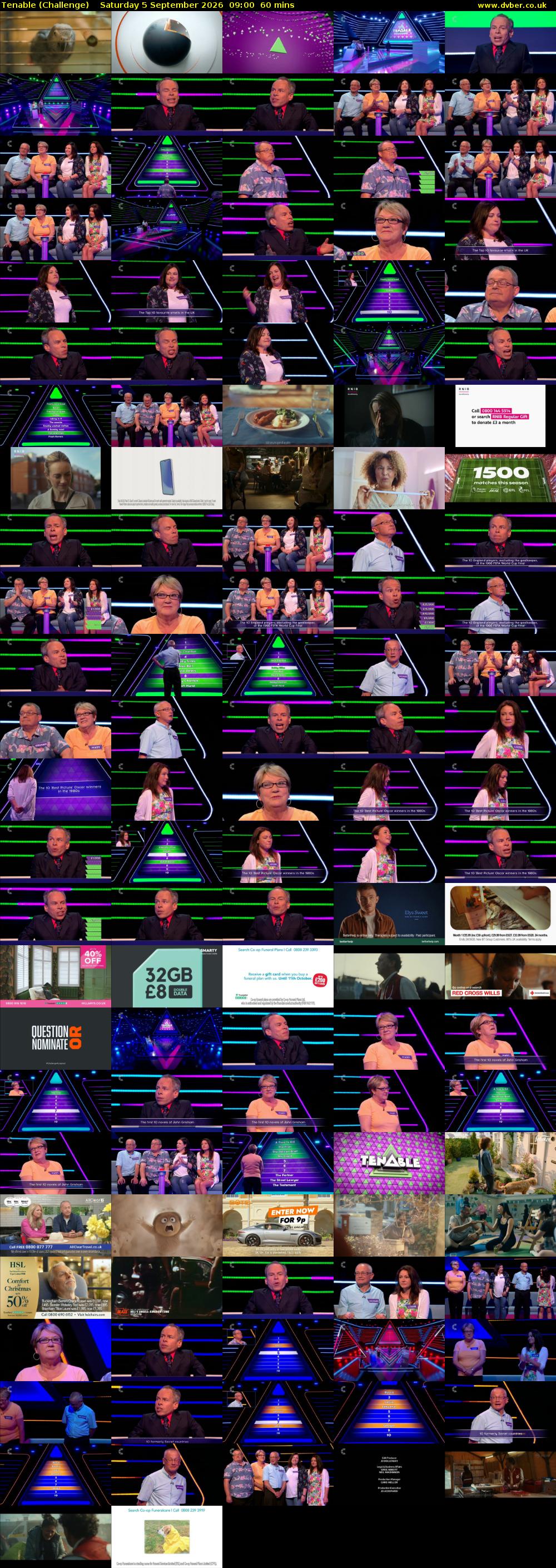 Tenable (Challenge) Saturday 5 September 2026 09:00 - 10:00