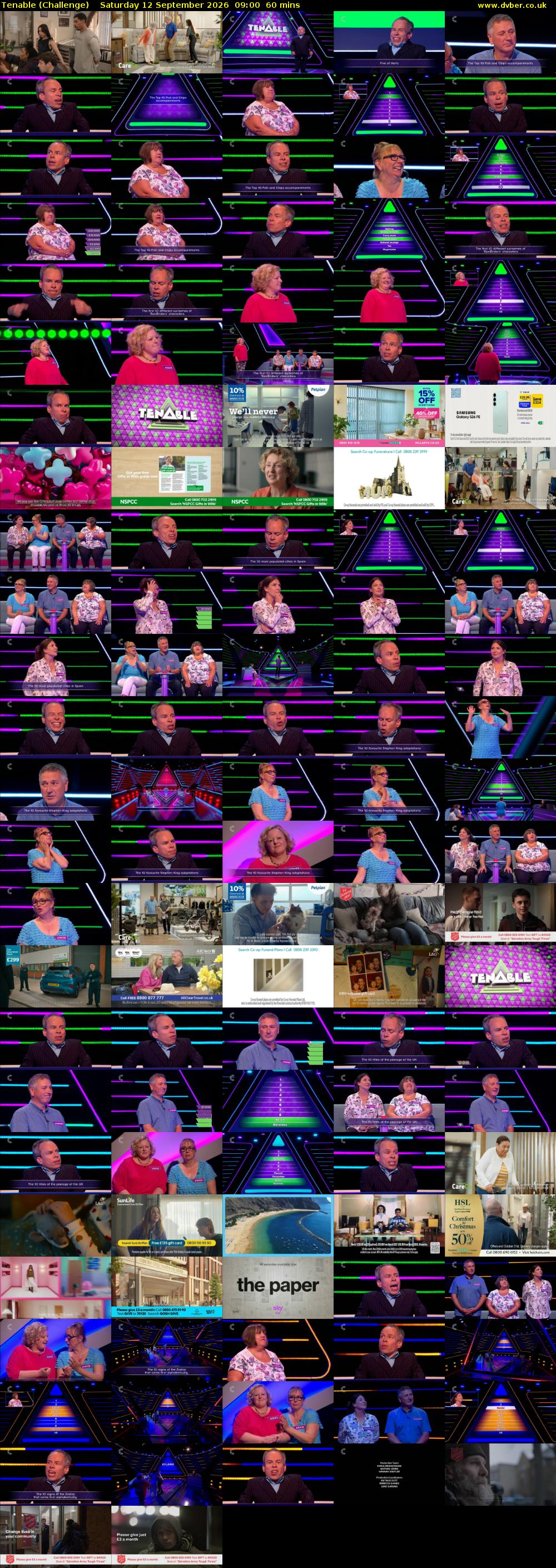 Tenable (Challenge) Saturday 12 September 2026 09:00 - 10:00