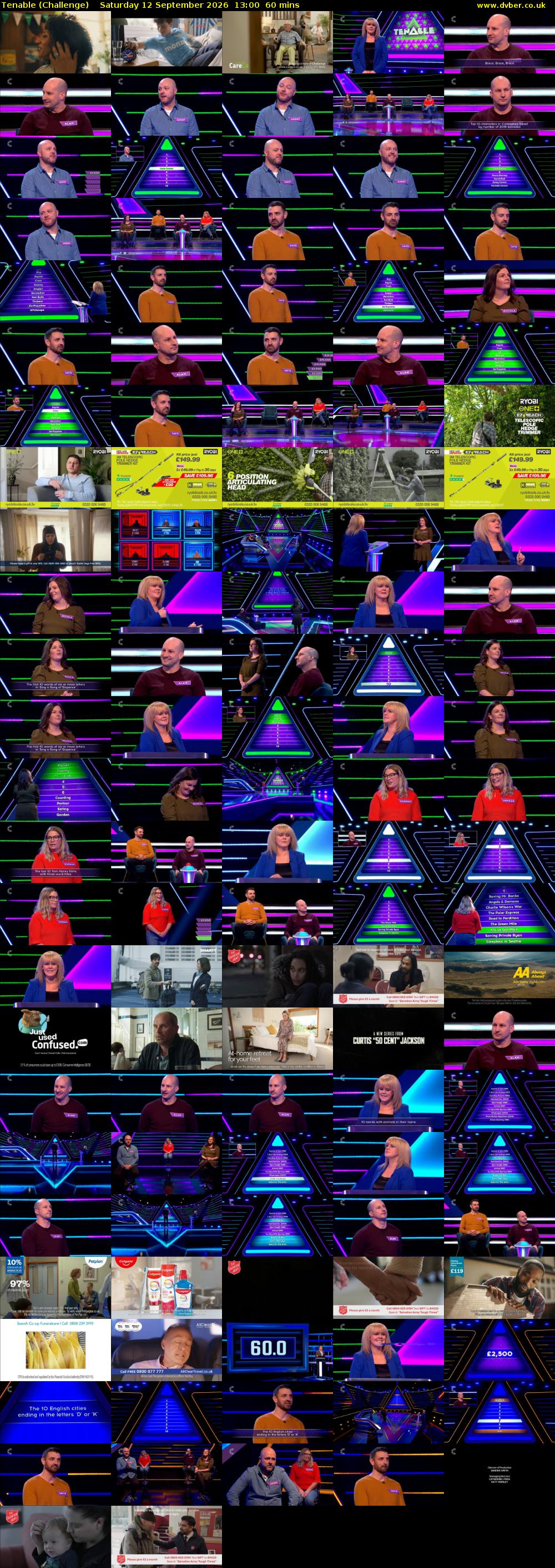 Tenable (Challenge) Saturday 12 September 2026 13:00 - 14:00