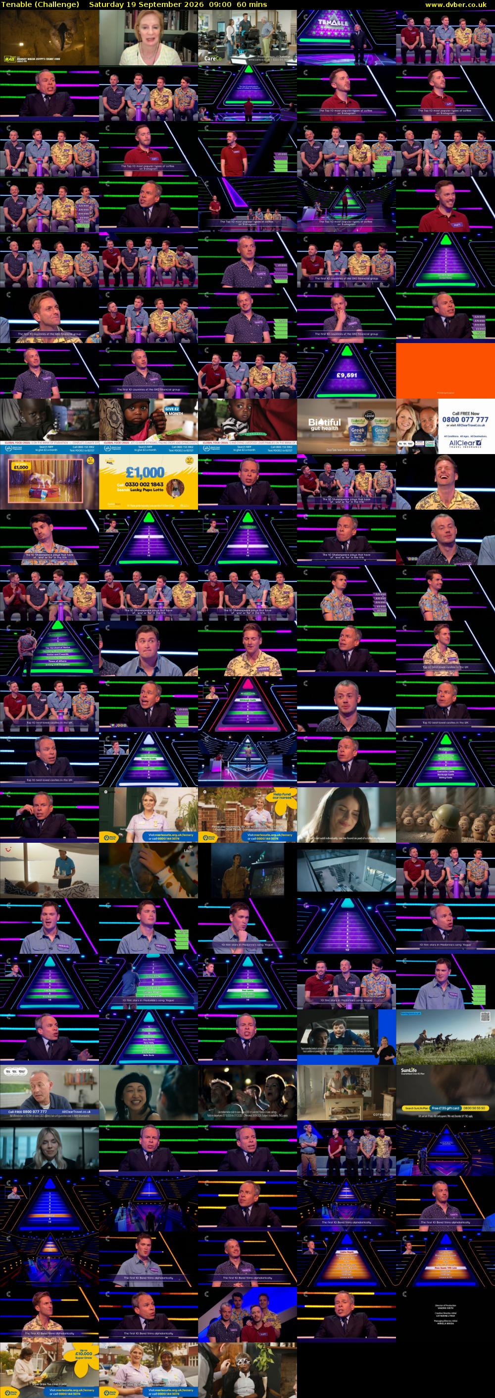 Tenable (Challenge) Saturday 19 September 2026 09:00 - 10:00
