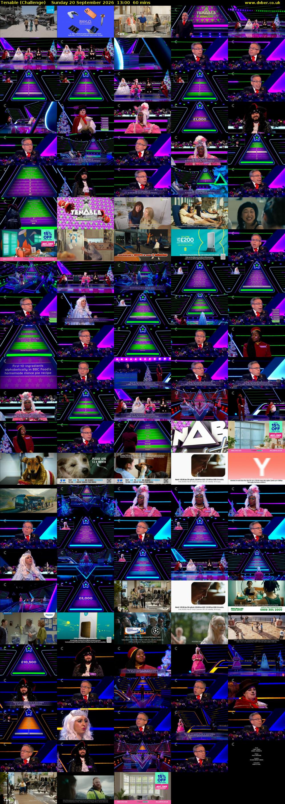 Tenable (Challenge) Sunday 20 September 2026 13:00 - 14:00