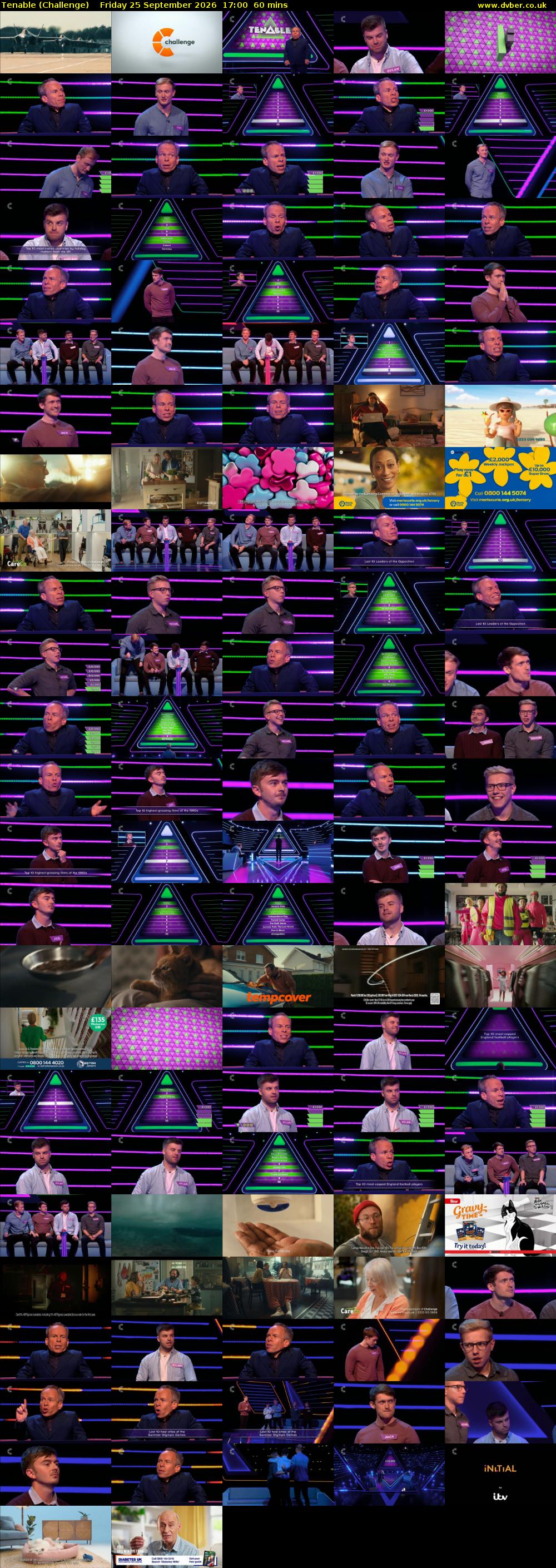 Tenable (Challenge) Friday 25 September 2026 17:00 - 18:00